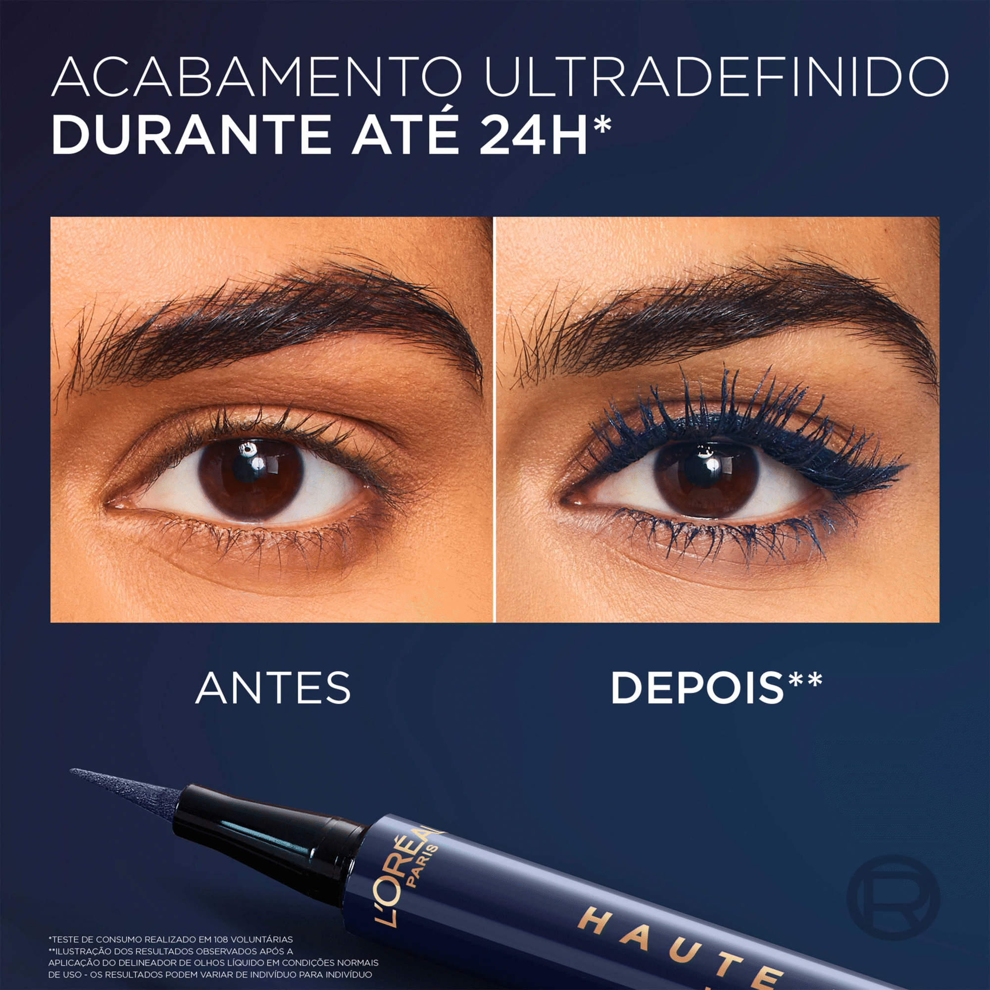 Eyeliner L&iacute;quido Haute Precision Blue Suede L'Or&eacute;al Paris