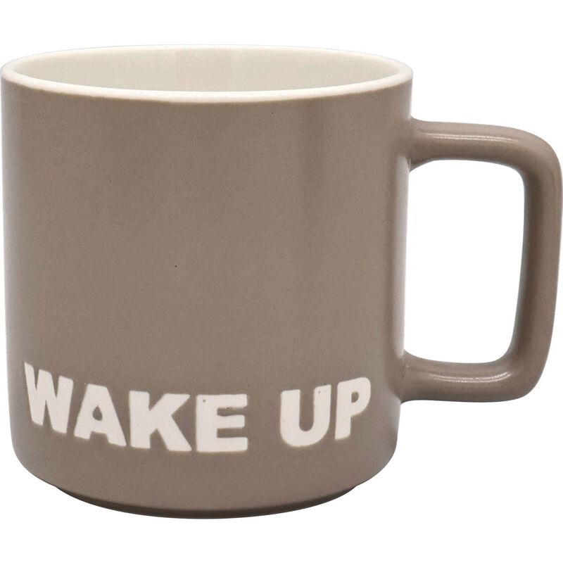 Caneca 320ml Wake Up Cinza Kasa