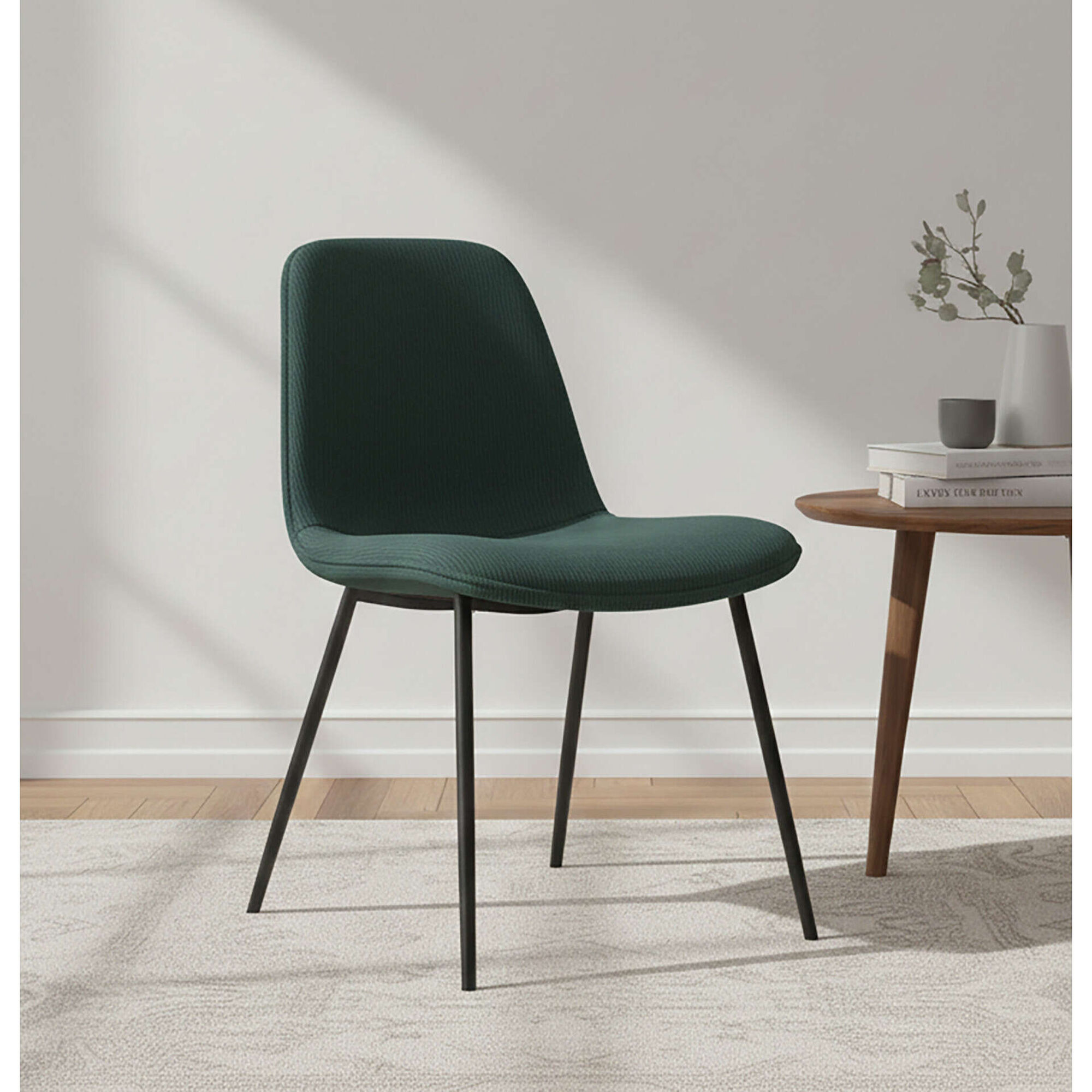 Cadeira Estofada Verde Velvet Kasa
