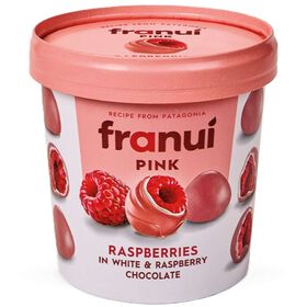 Framboesas Cobertas com Chocolate Branco  Pink Franuí