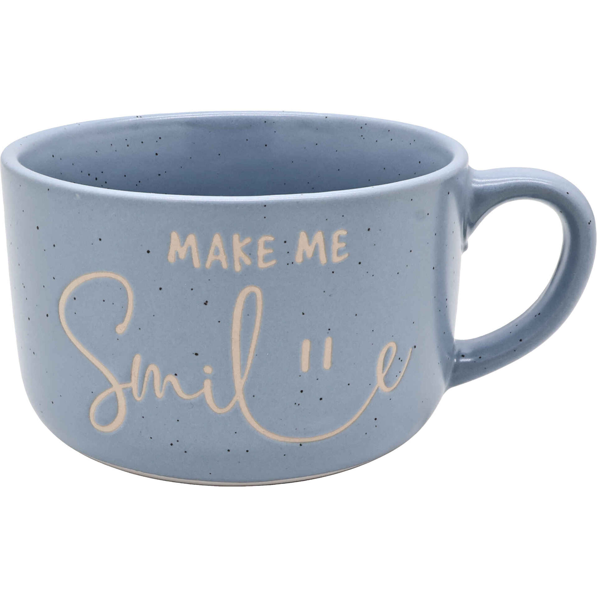 Caneca 390ml Azul Make Me Smile Kasa