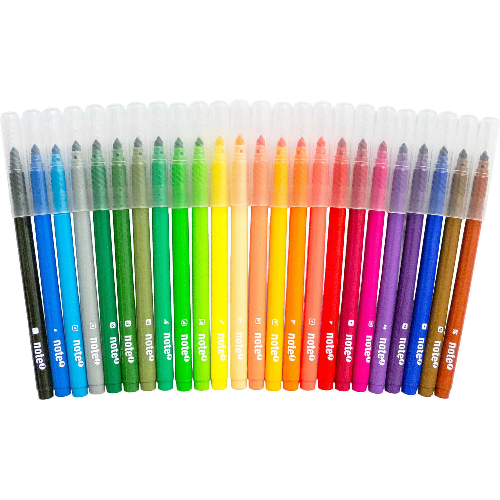 Conjunto 12 Marcadores de Colorir Lav&aacute;veis Note!