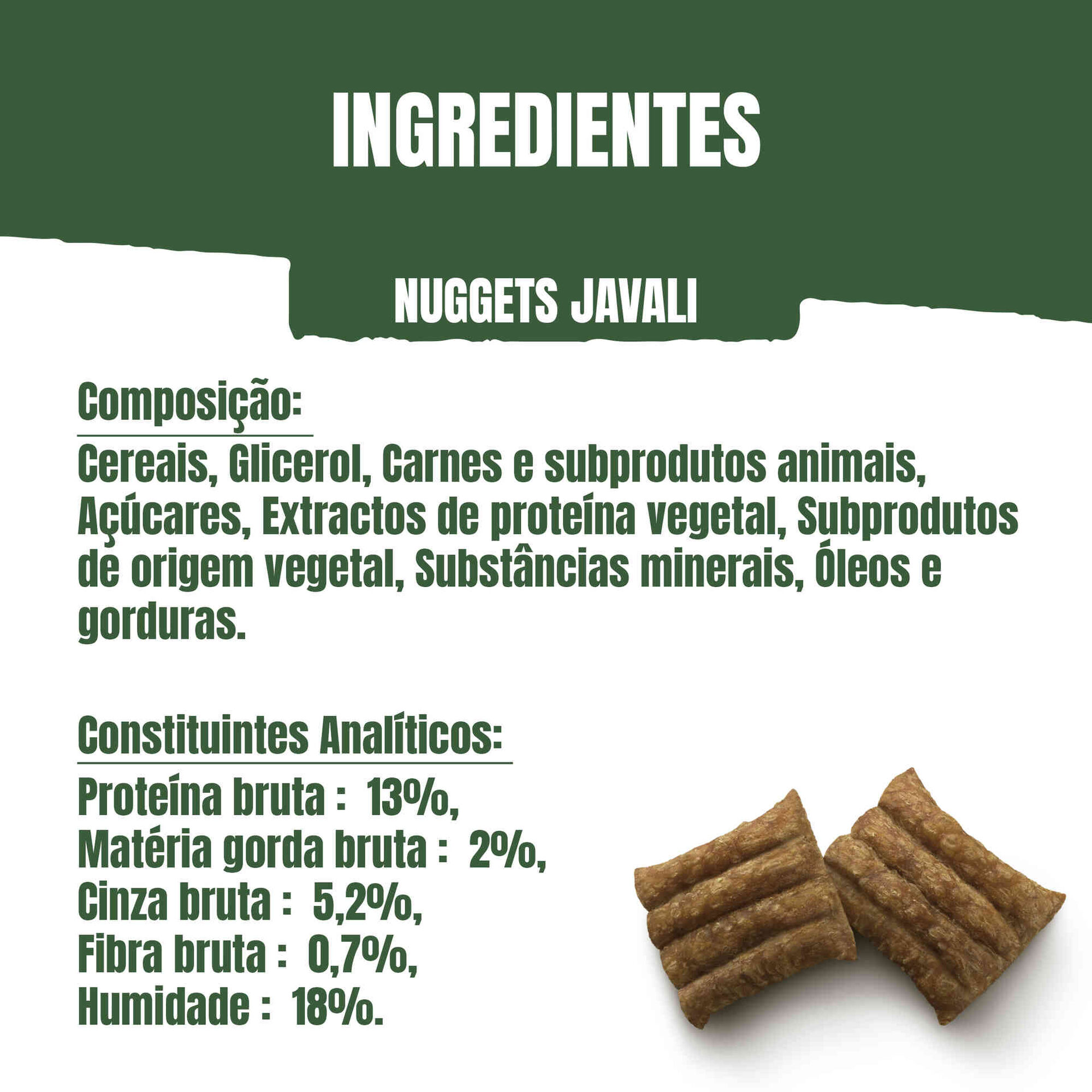 Biscoito para Cão Adventuros Nuggets Javali Biscoito para Cão Adventuros Nuggets Javali