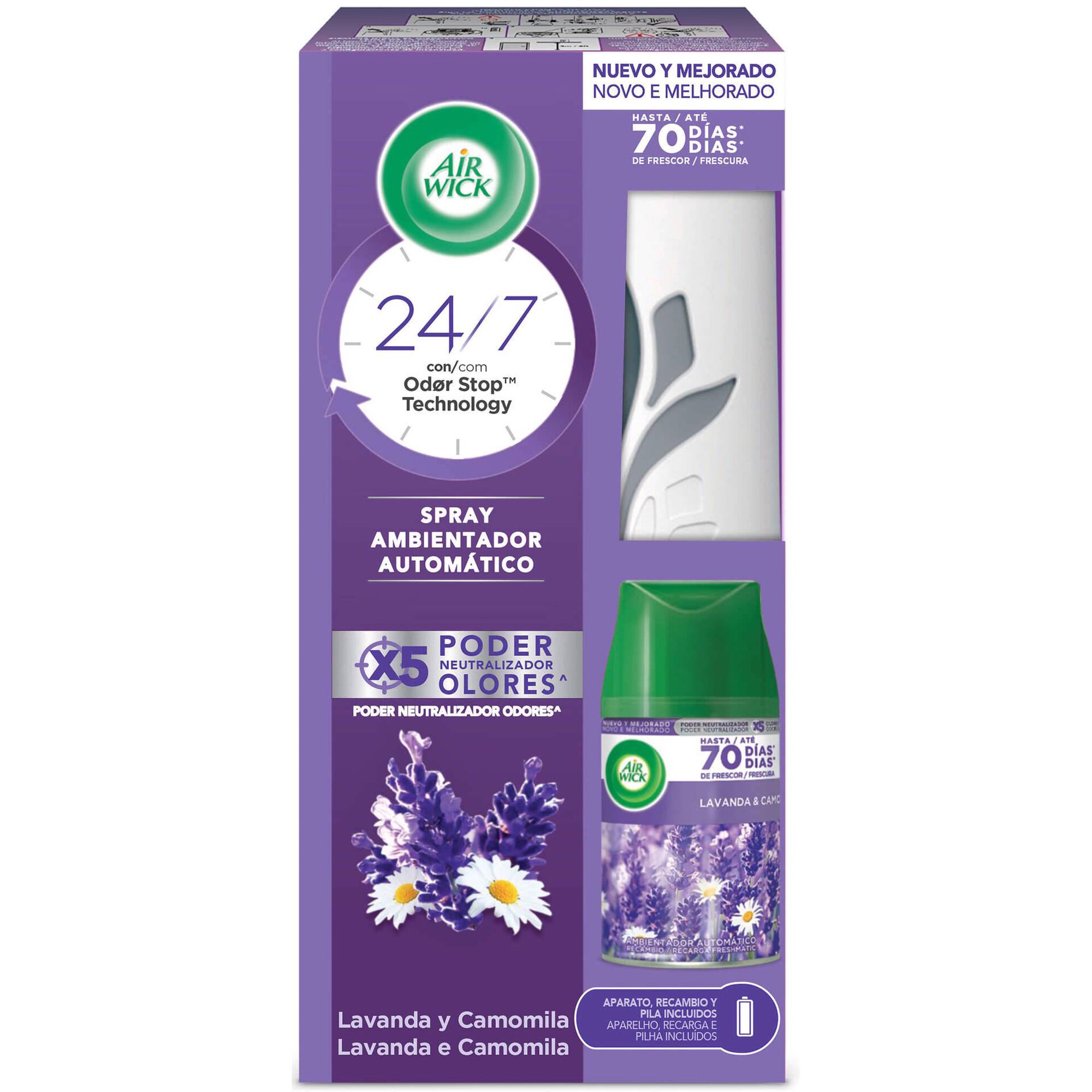 Ambientador Portátil Freshmatic Lavanda e Camomila Ambientador Portátil Freshmatic Lavanda e Camomila