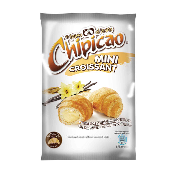 Croissants Mini com Recheio de Baunilha Chipicao