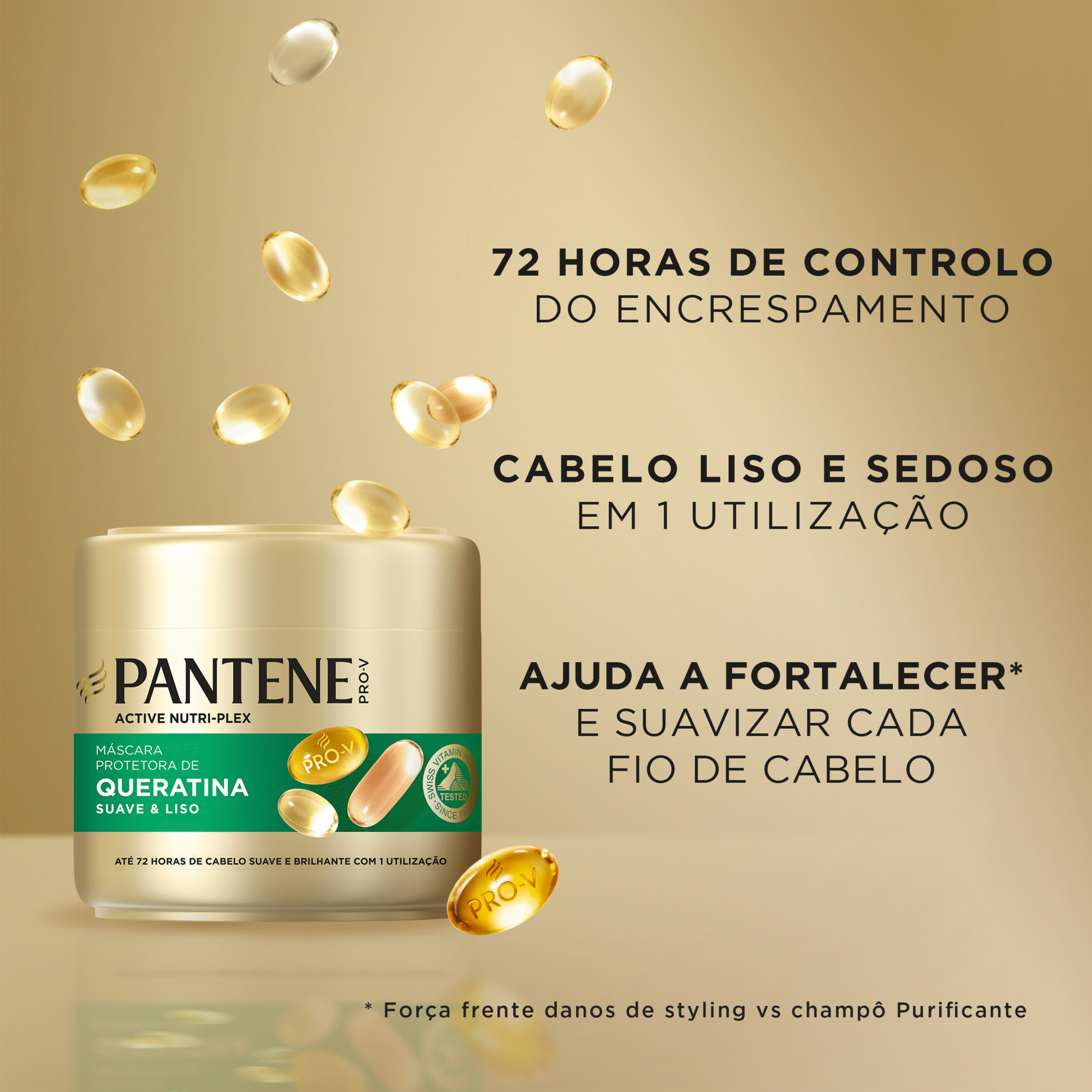 M&aacute;scara Cabelo Liso e Sedoso Pantene
