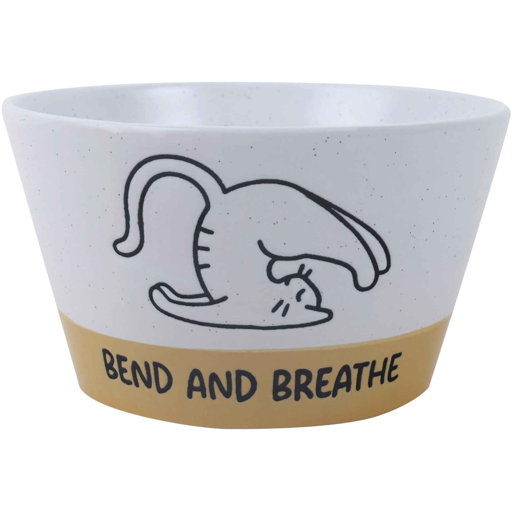 Ta&ccedil;a Gato 450ml Fundo Amarelo Kasa