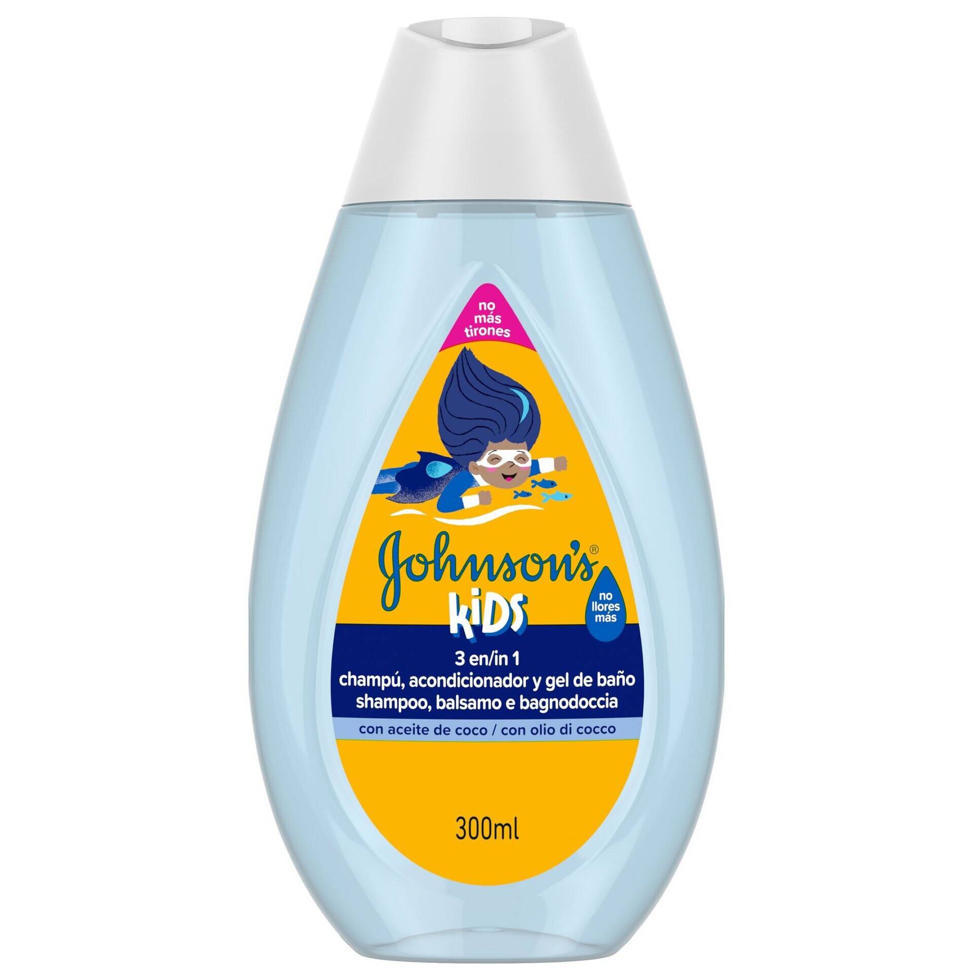 Champ&ocirc;, Condicionador e Gel de Banho Kids 3 em 1 Johnson's Baby