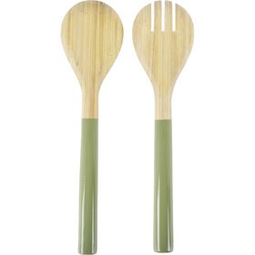 Conjunto 2 Talheres Bambu Verde Kasa