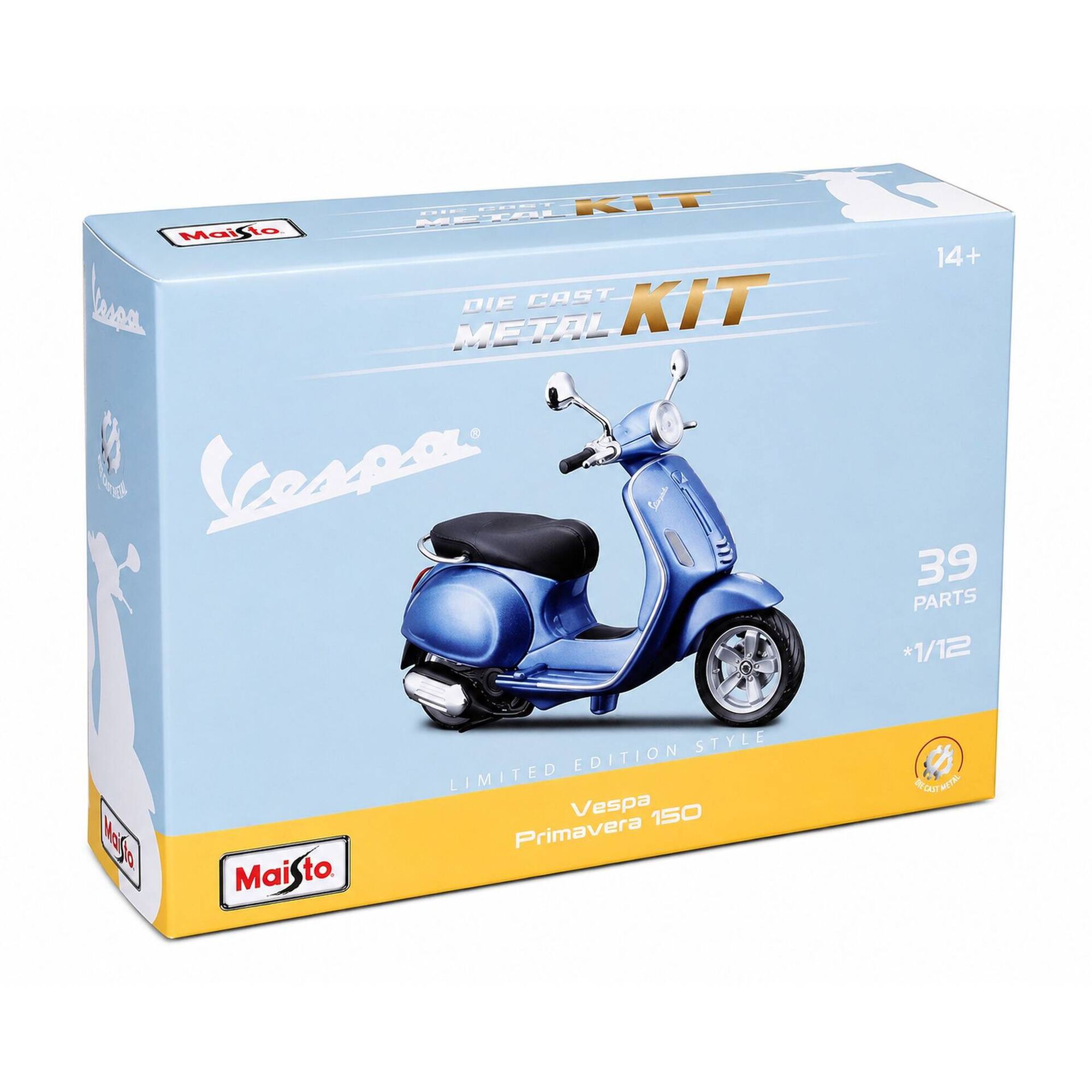 Maisto - Kit de Constru&ccedil;&atilde;o Vespa Primavera 150  Esc 1:12 39 Pe&ccedil;as