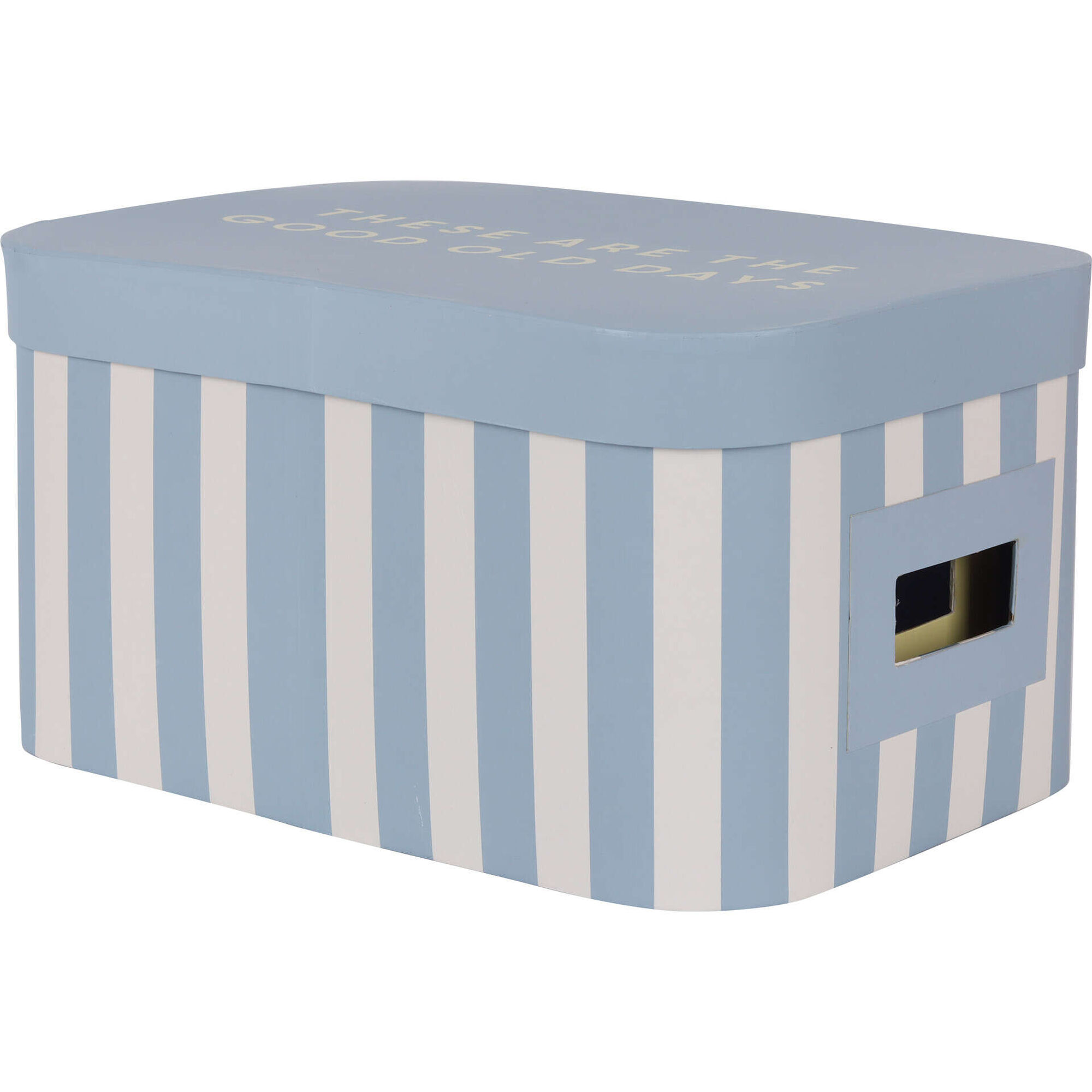 Caixa Riscas Largas Azuis 30x20,5x15,5cm Kasa