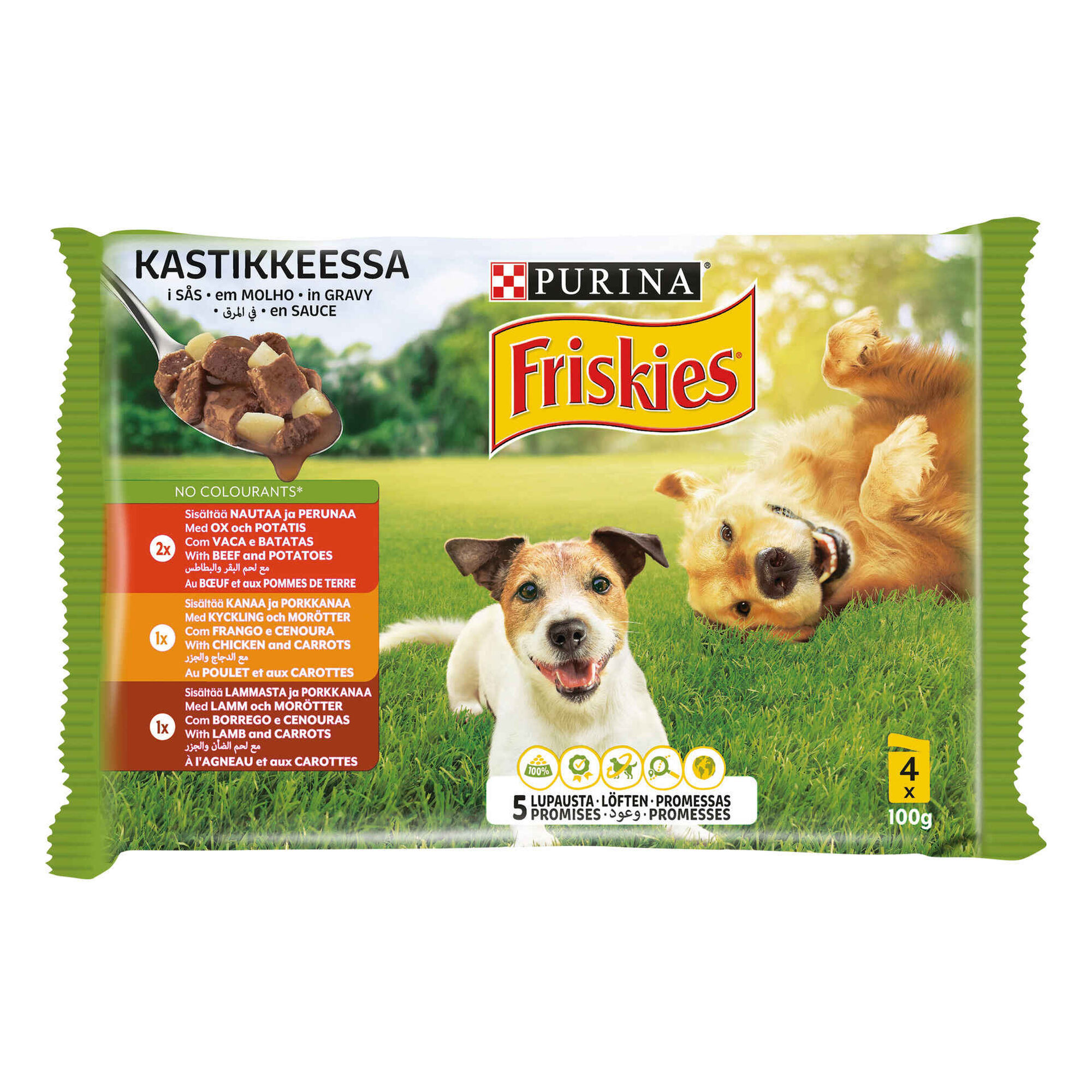 Comida Húmida para Cão Adulto Frango, Vaca, Borrego Saquetas Comida Húmida para Cão Adulto Frango, Vaca, Borrego Saquetas