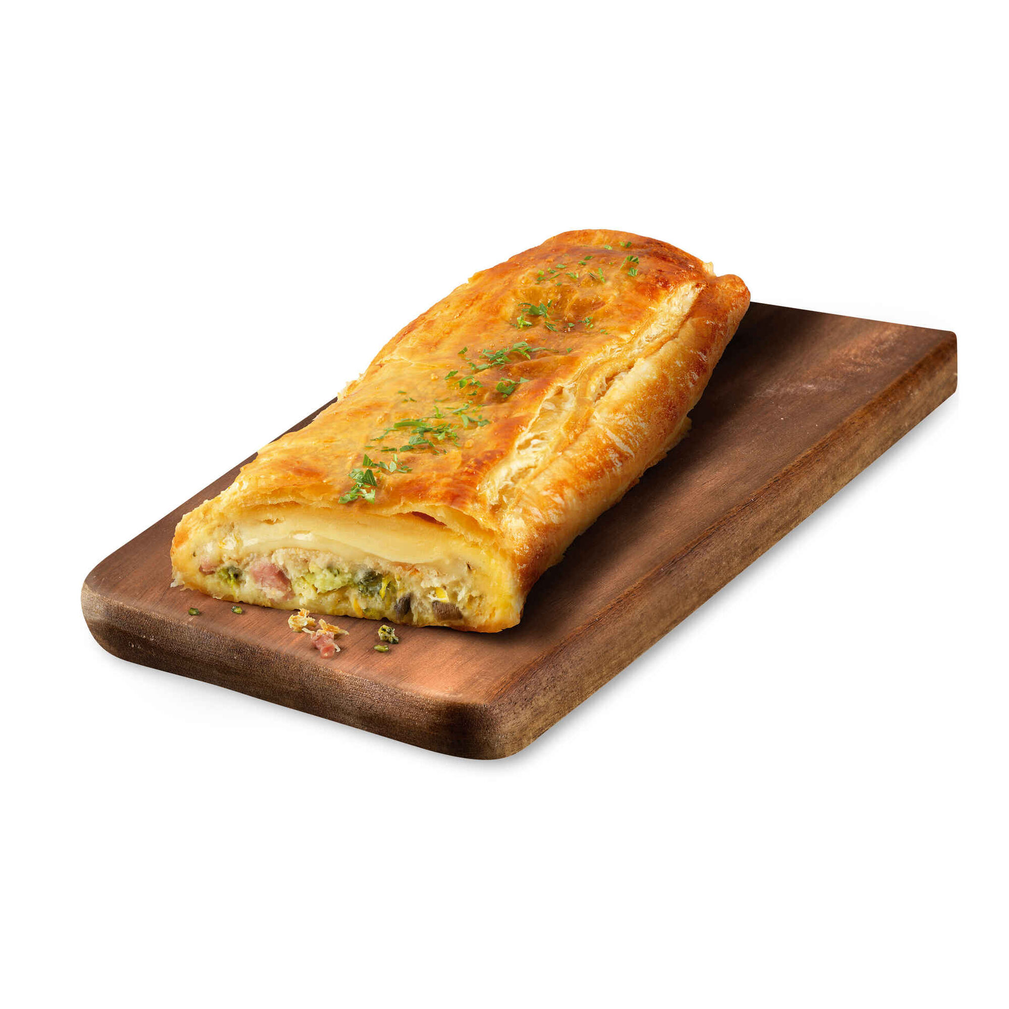 Folhado de Frango e Legumes