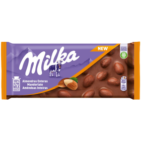 Tablete de Chocolate de Leite com Am&ecirc;ndoas Inteiras Milka