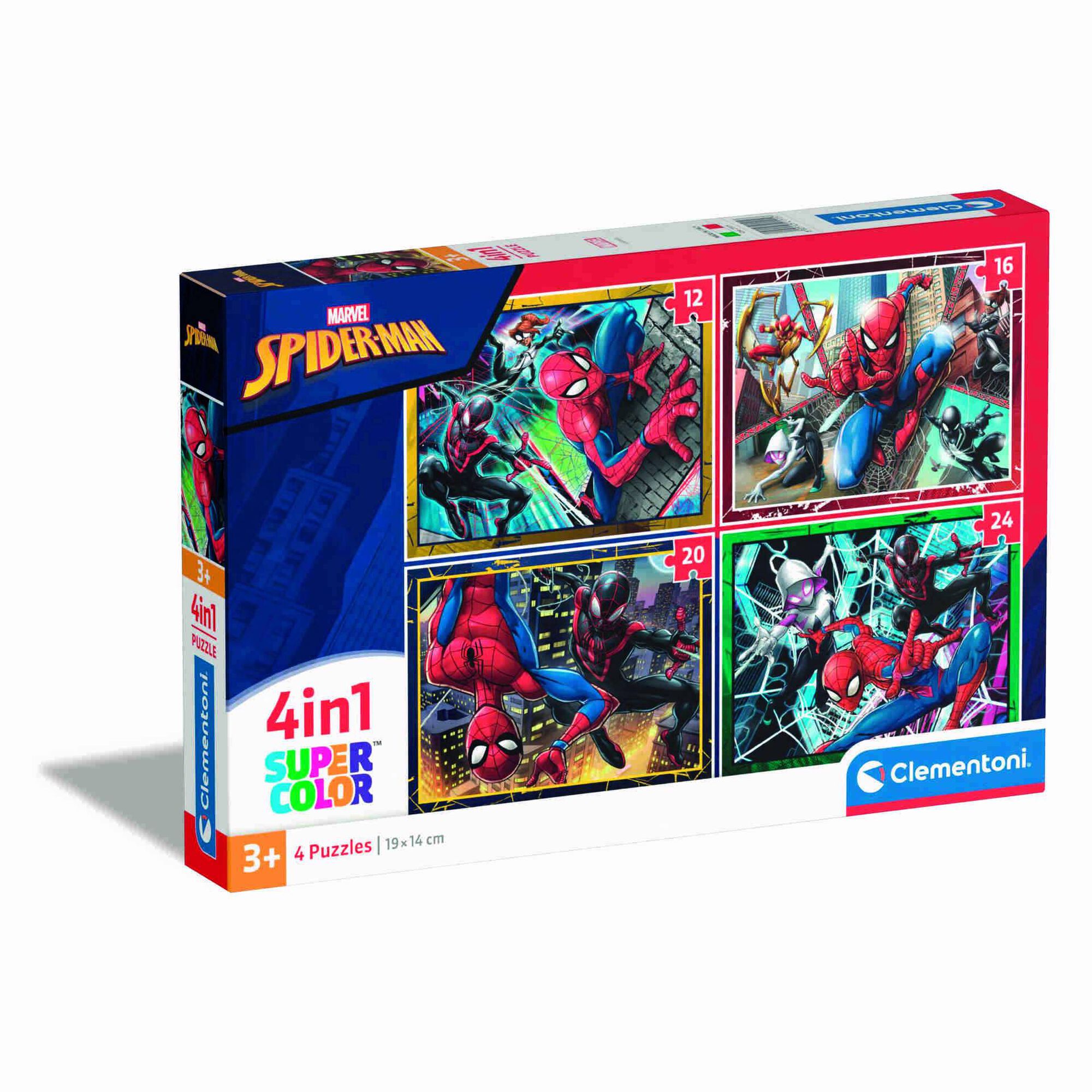 Clementoni - Puzzle 4 em 1 Spider-Man