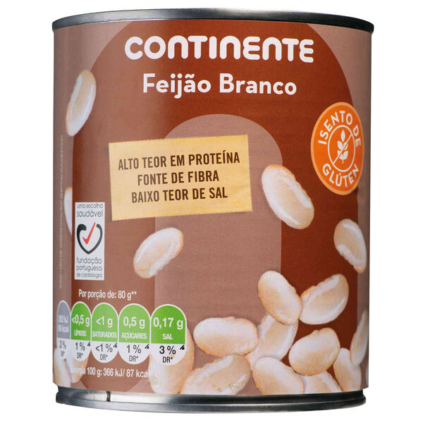 Feijão Branco Cozido Continente