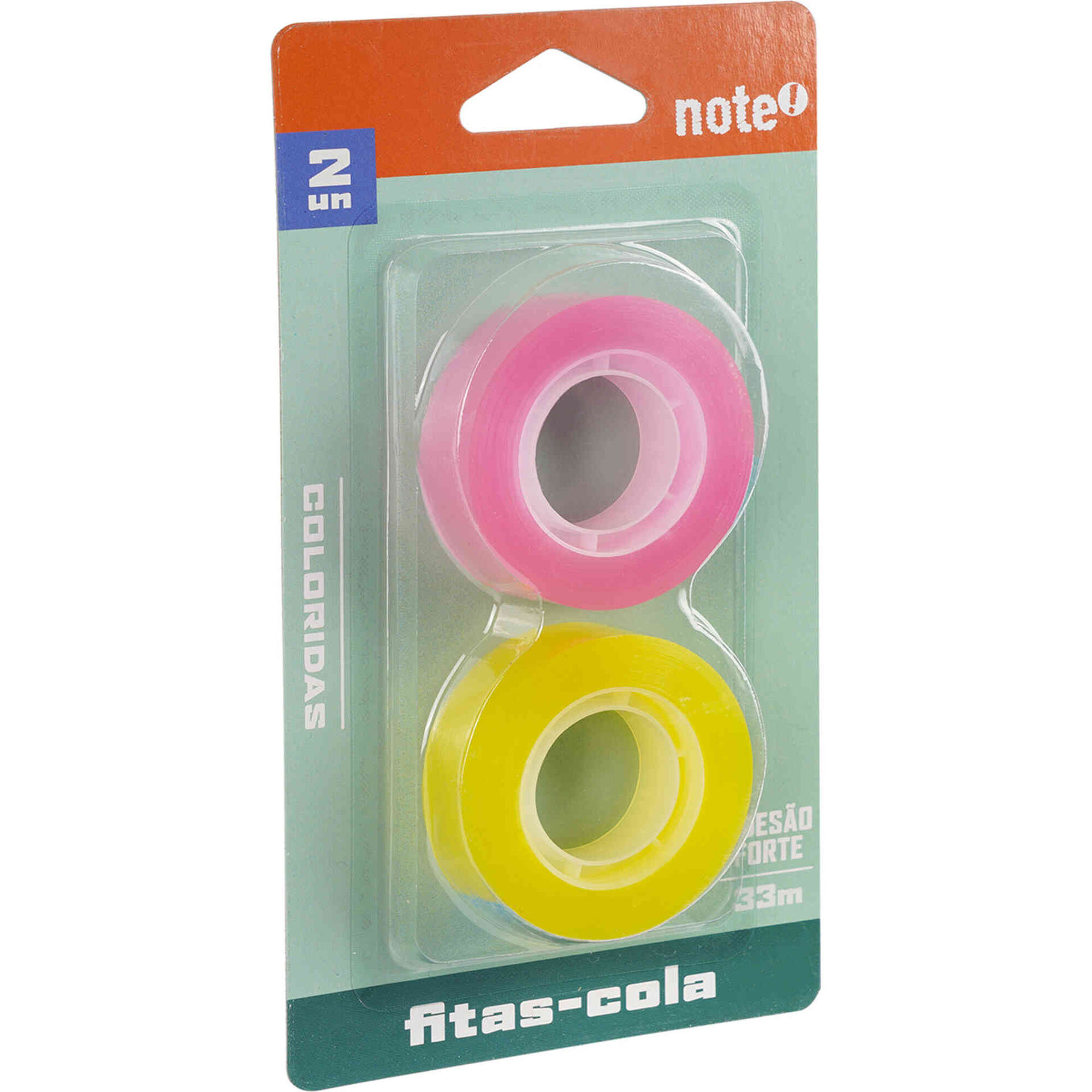 Conjunto 2 Fitas-Cola 18mm Coloridas Note!