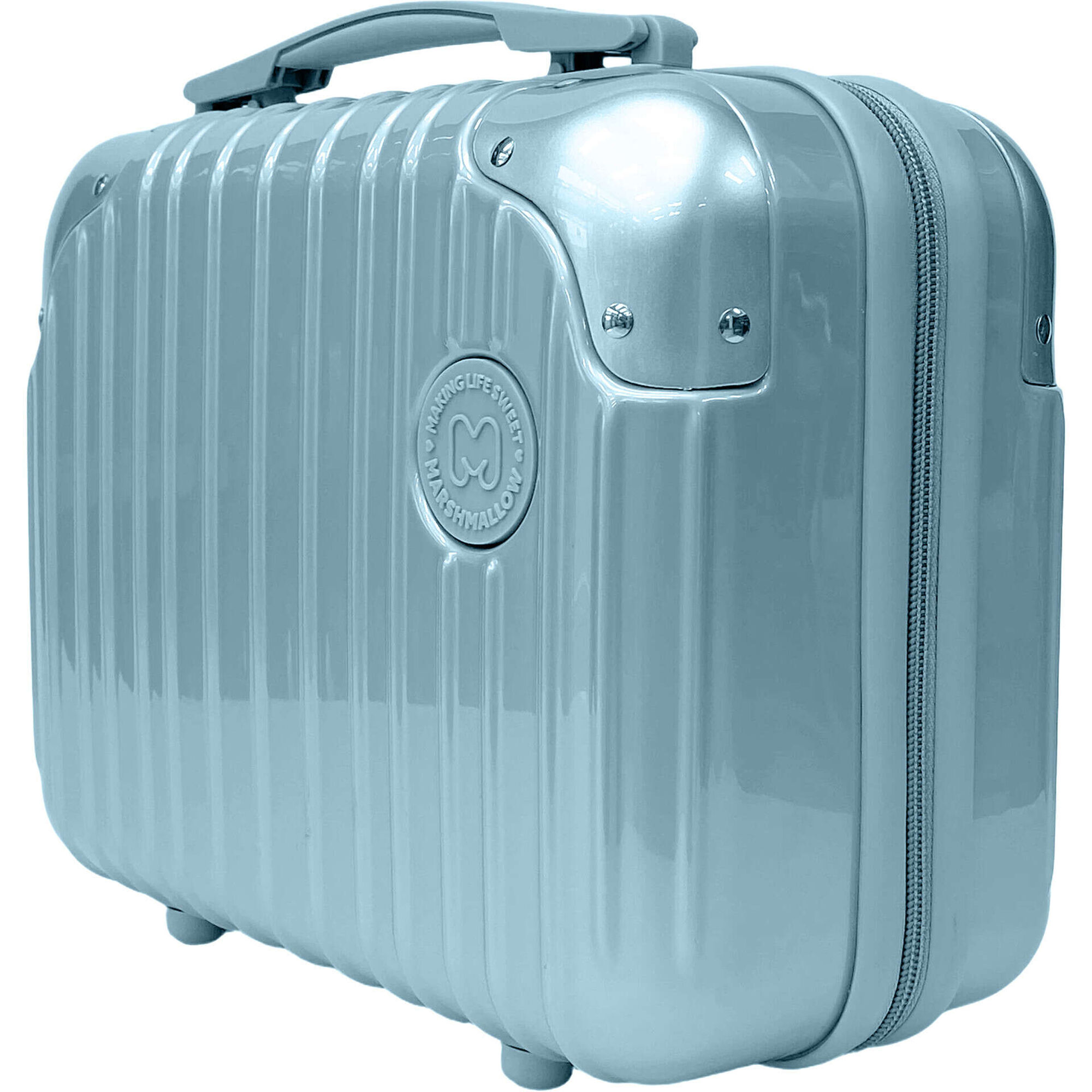 Necessaire Azul Met&aacute;lico Marshmallow