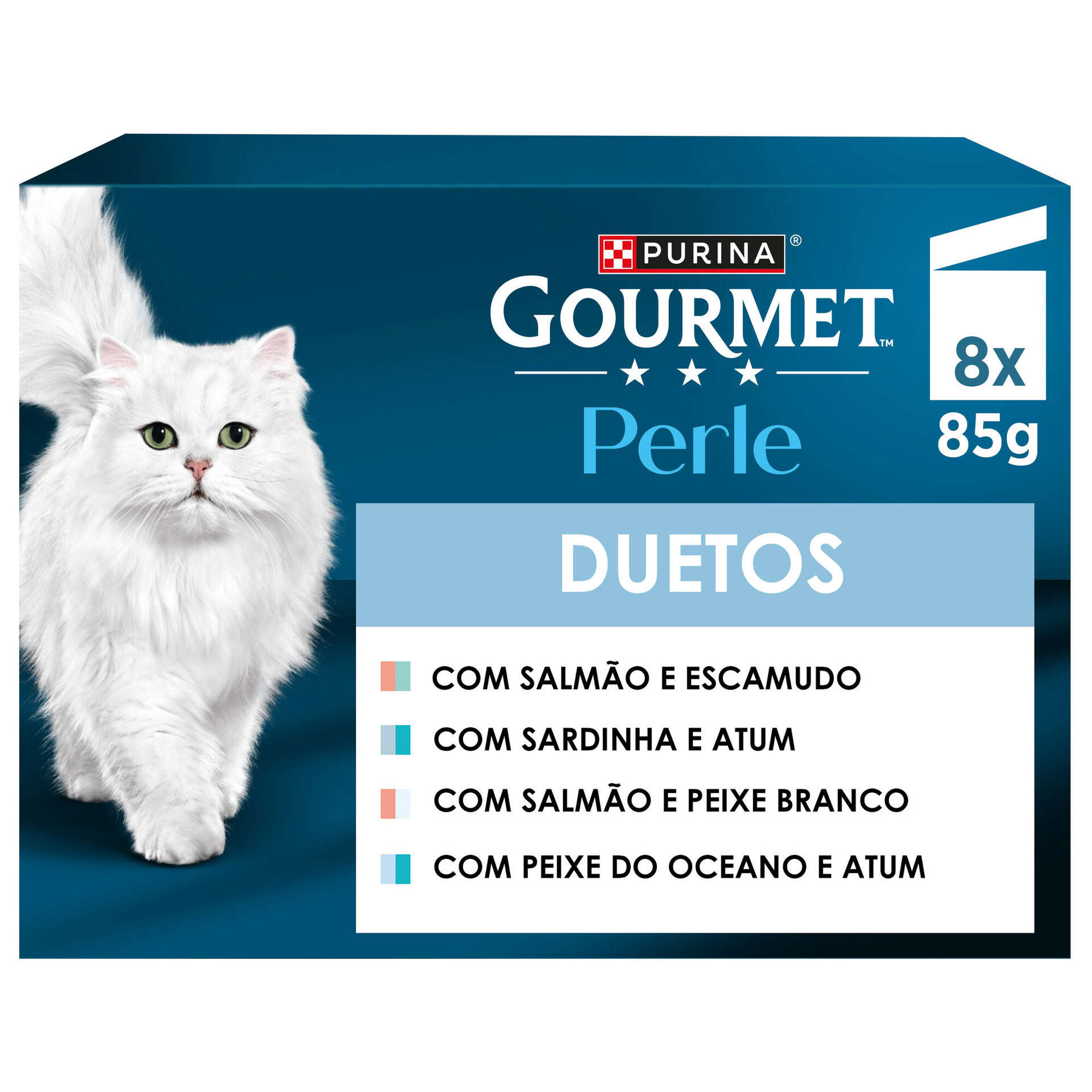 Comida H&uacute;mida para Gato Adulto Finos Peda&ccedil;os em Molho Saquetas Purina Gourmet Perle