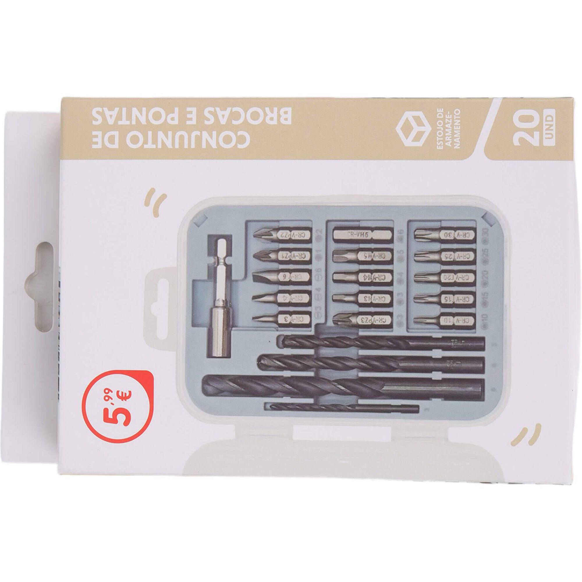Conjunto de Brocas e Pontas 20 Pe&ccedil;as Starmax