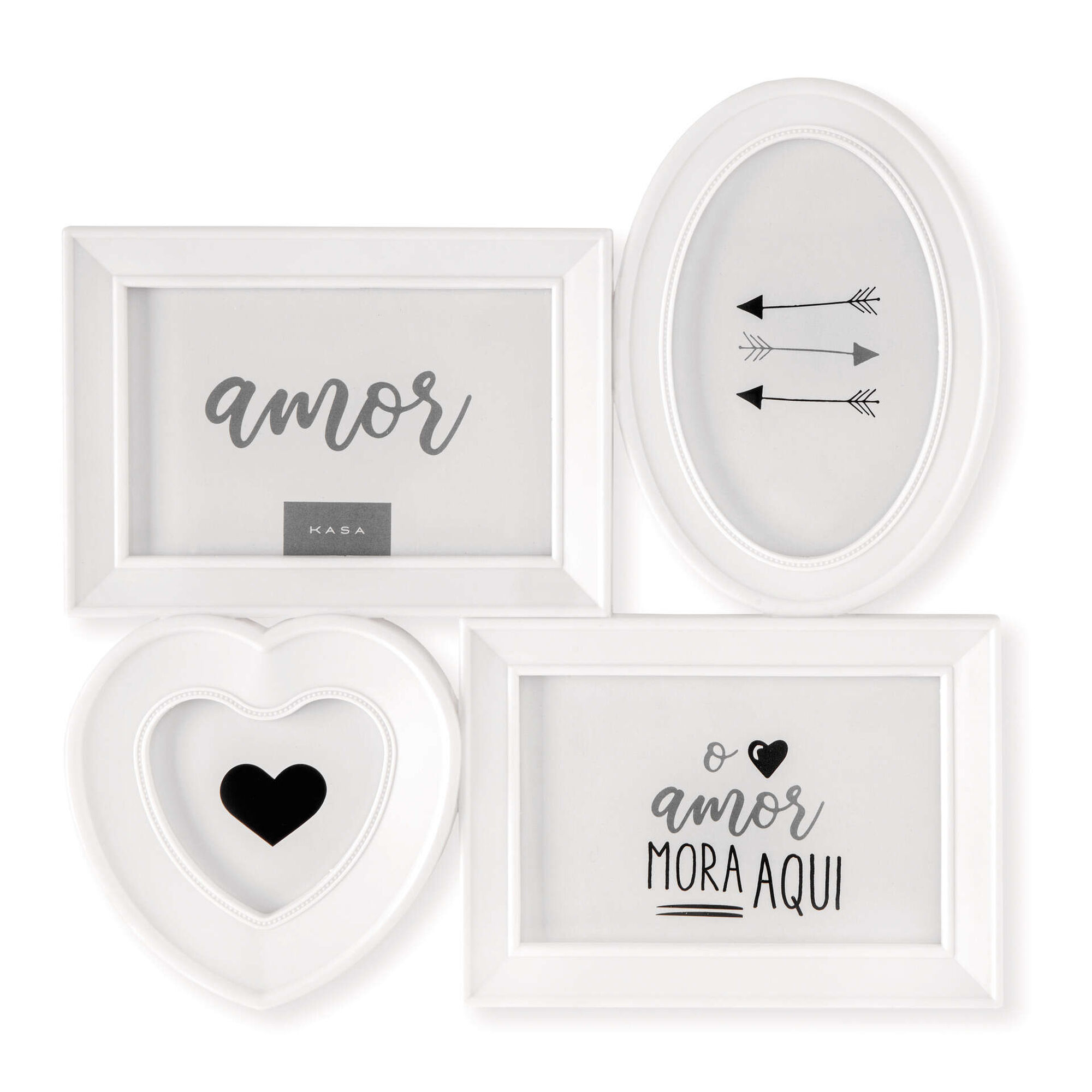 Moldura Affection 4 Fotos Branca Mi tribu