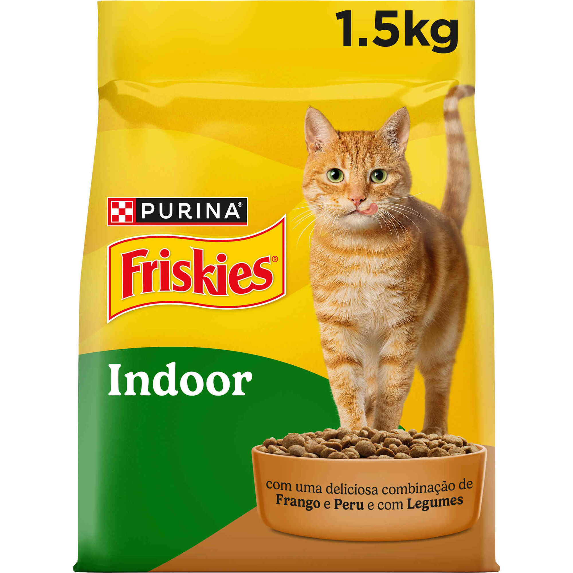 Ra&ccedil;&atilde;o para Gato Adulto de Interior Frango, Peru e Legumes Purina Friskies