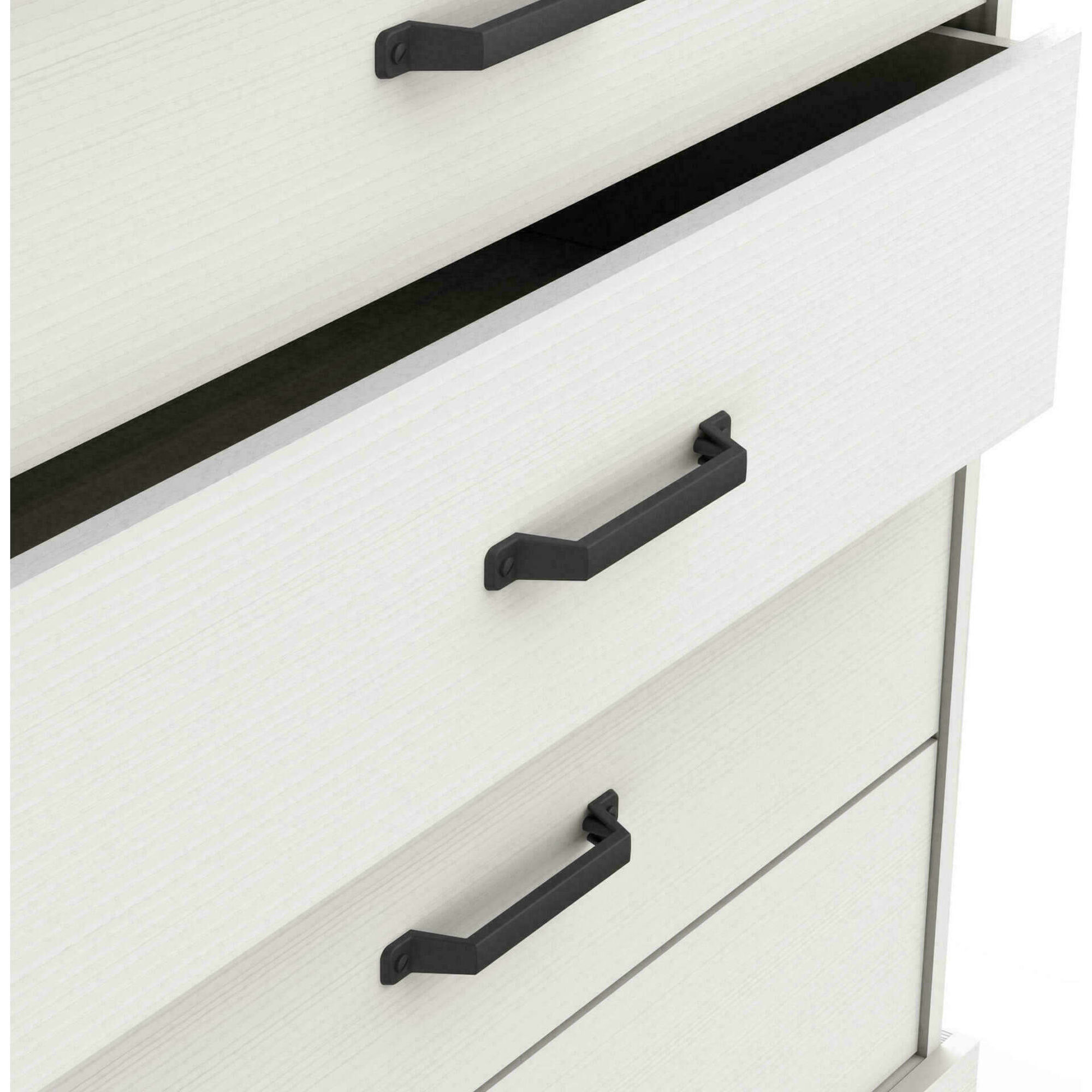 Cómoda 4 Gavetas 85x42x94cm Branca e Carvalho Cottage