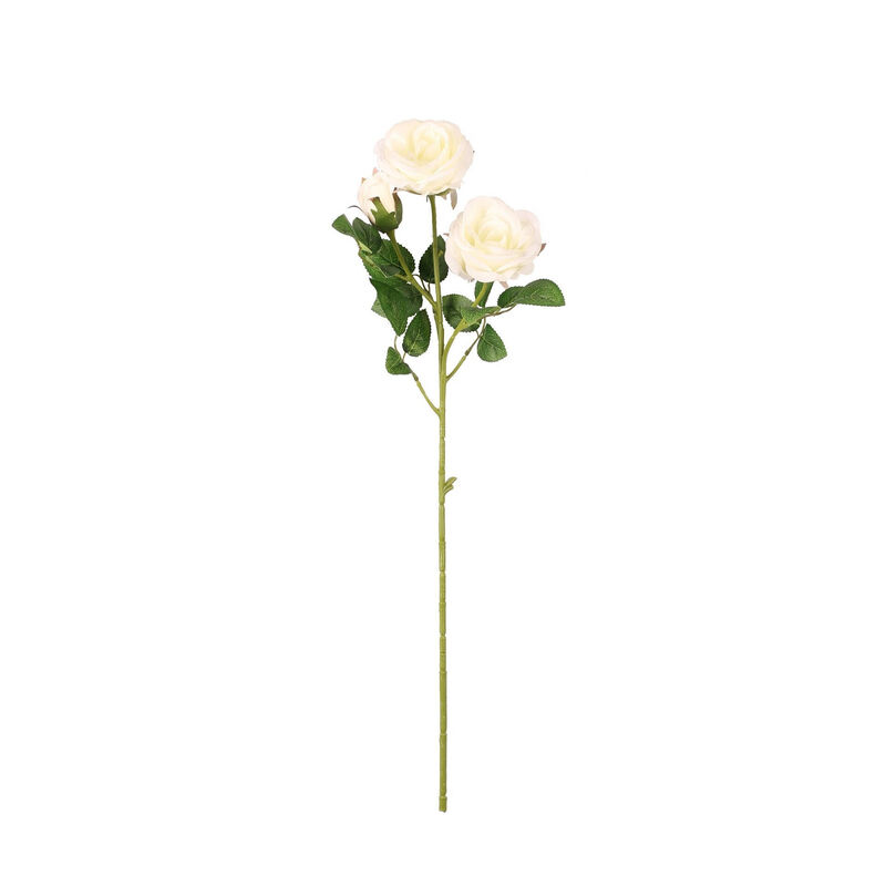 Haste Artificial Rosas Brancas Kasa