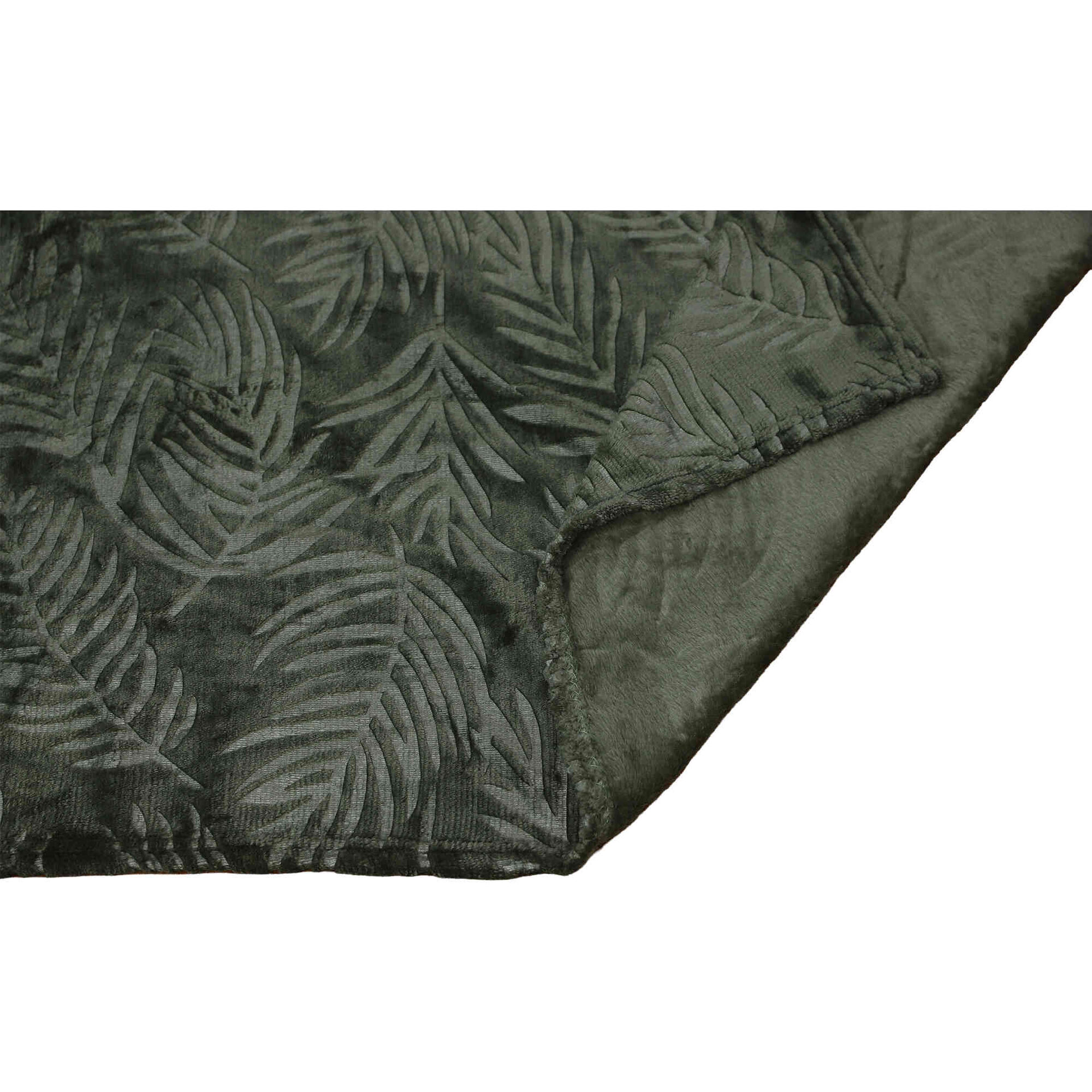 Manta Flanela Jacquard 160x130cm Verde Kasa