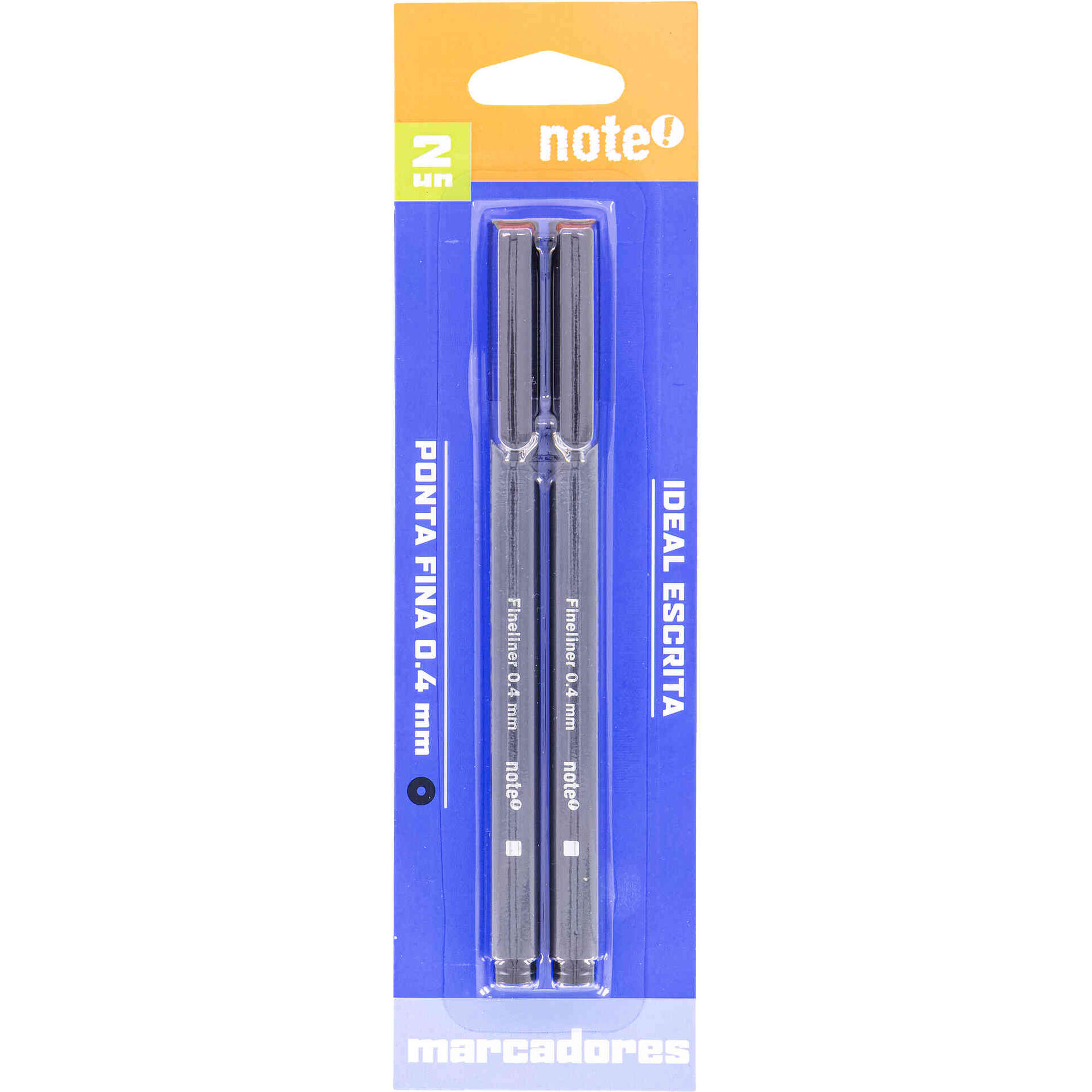 Conjunto 2 Marcadores de Escrita Fino de Tinta Preta Note!