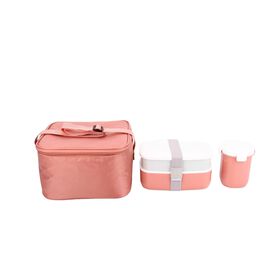 Conjunto Saco Térmico Tiracolo e 3 Caixas Rosa 4 My Lunch Conjunto Saco Térmico Tiracolo e 3 Caixas Rosa 4 My Lunch