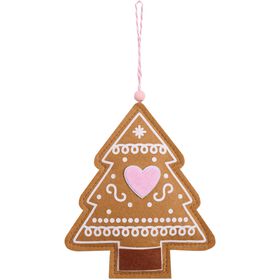 Ornamento Árvore Tecido Rosa