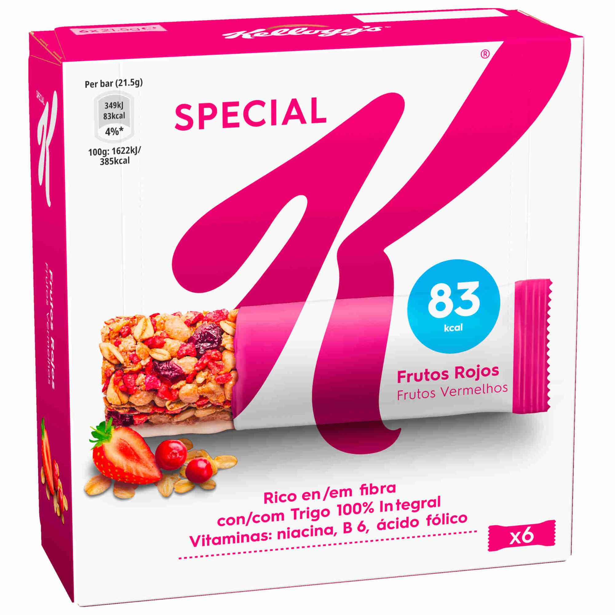 Barras de Cereais Frutos Vermelhos Special K