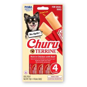 Snack para C&atilde;o Adulto Pequeno Frango e Vaca Churu Terrine
