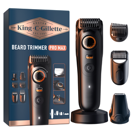 Aparador Barba Pro Max com 3 Pentes Gillette King C.