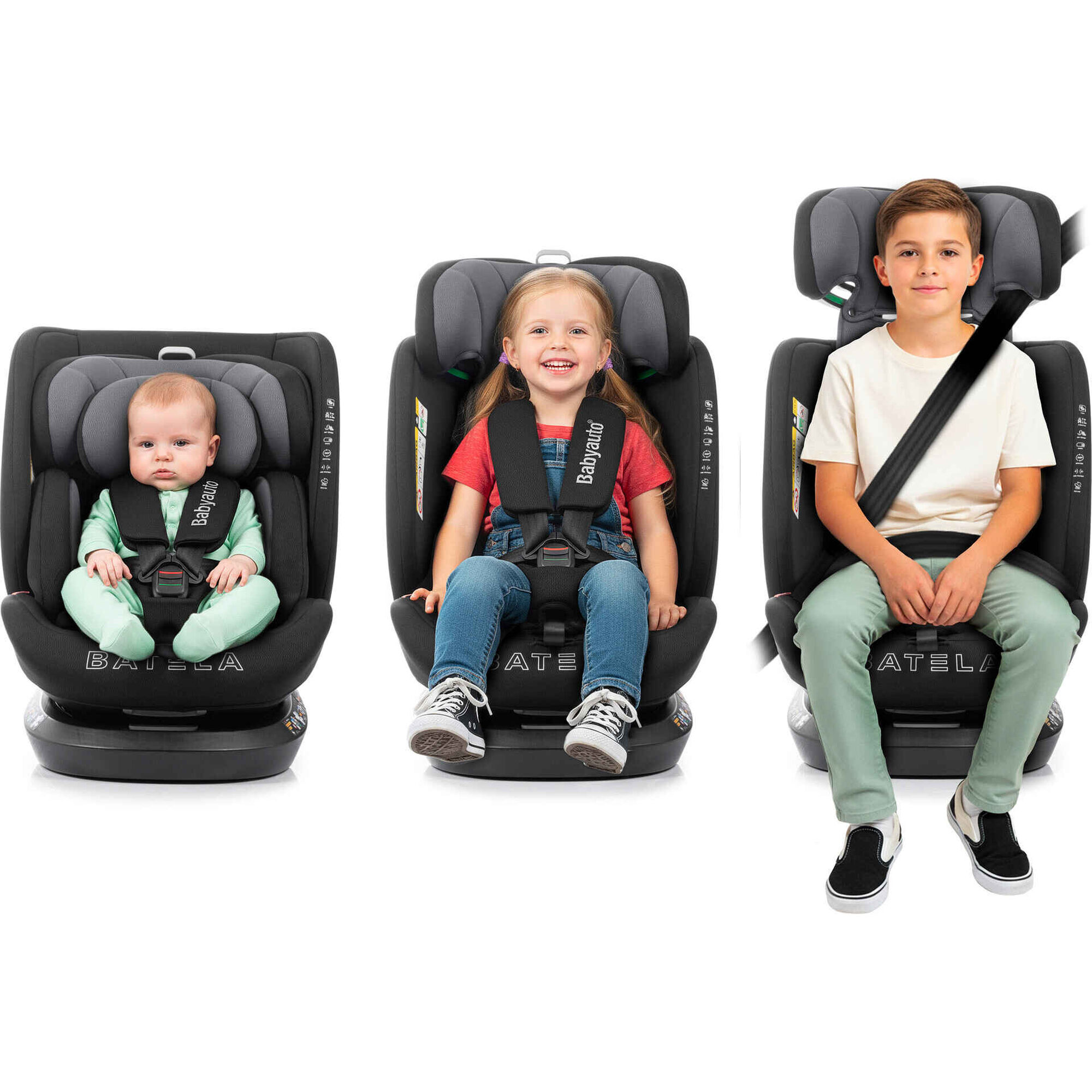 Cadeira Auto I-Size 40-150 Batela Cinza Babyauto