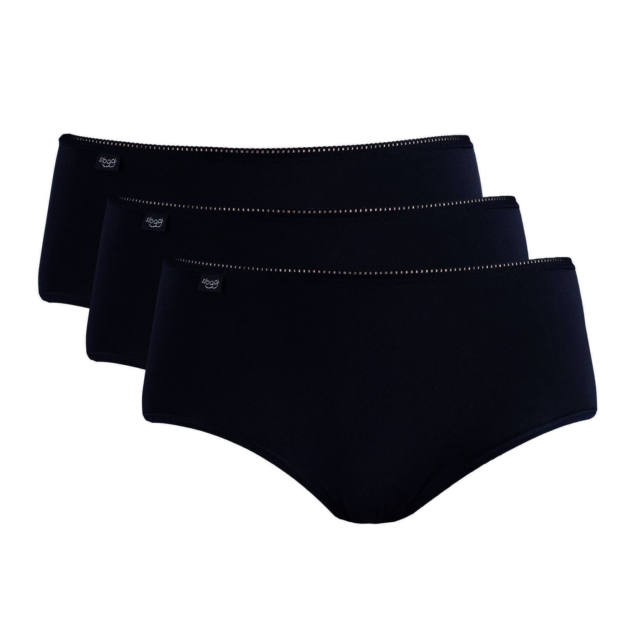 Conjunto 3 Cuecas Midi Microfibras Preto Mulher 44