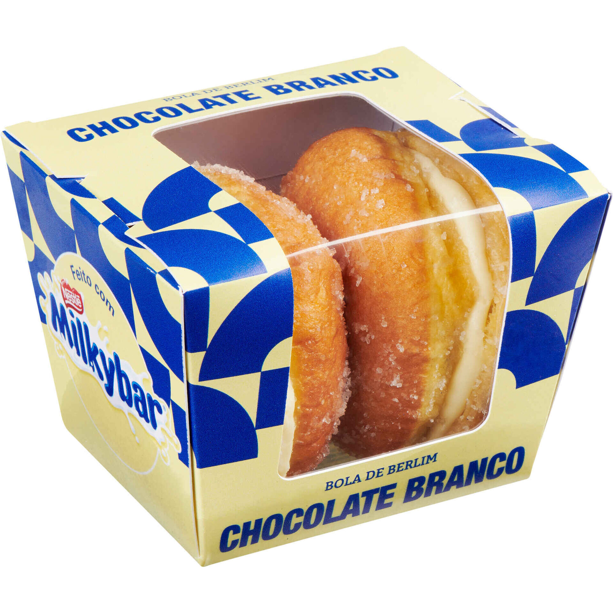 Bola de Berlim Chocolate Branco Milkybar