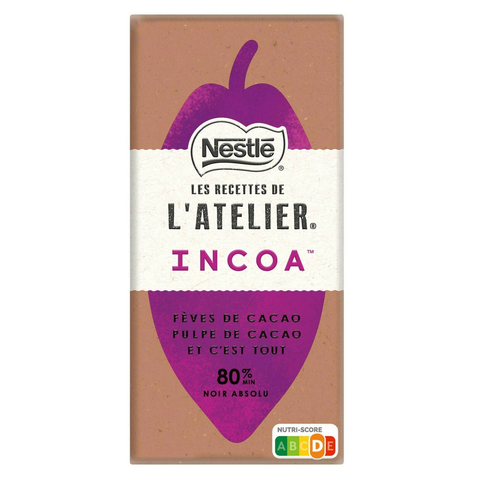 Tablete de Chocolate Negro 80% Incoa Les Recettes de L'Atelier Tablete de Chocolate Negro 80% Incoa Les Recettes de L'Atelier