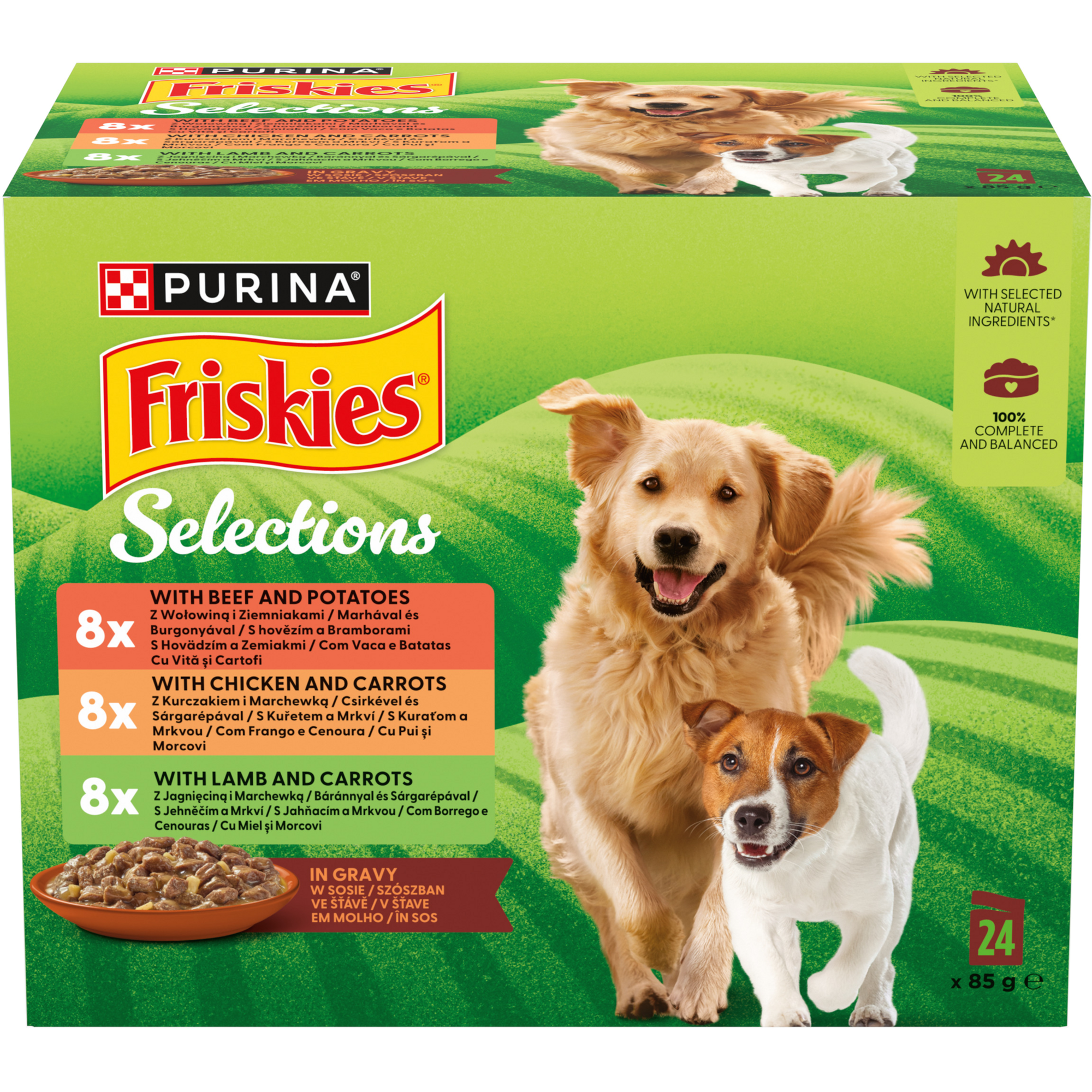 Comida H&uacute;mida para C&atilde;o Adulto Carnes em Molho Purina Friskies