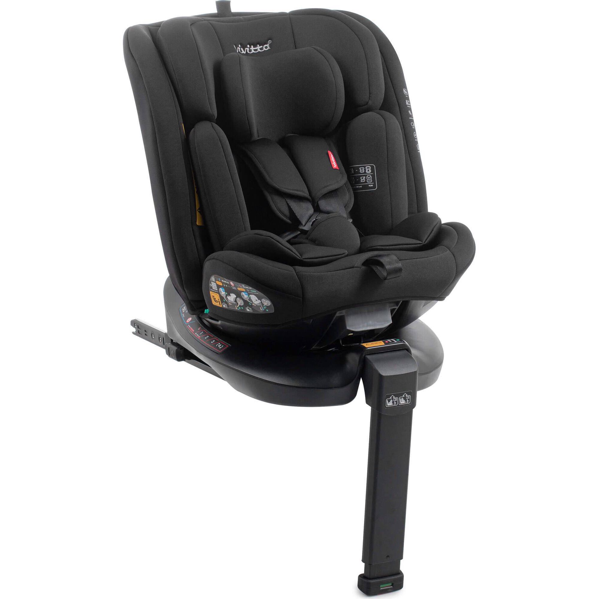 Cadeira Auto I-Size 40-150cm Isofix Rotativa com Pata Vivitta