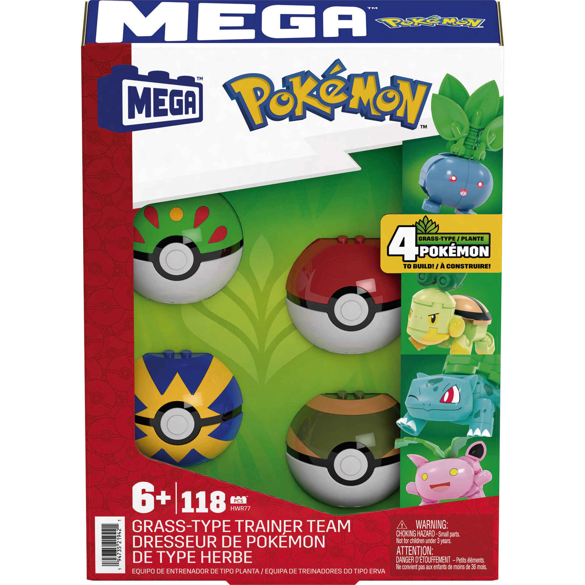 Mega Pokémon - Equipa de Relva (vários modelos)