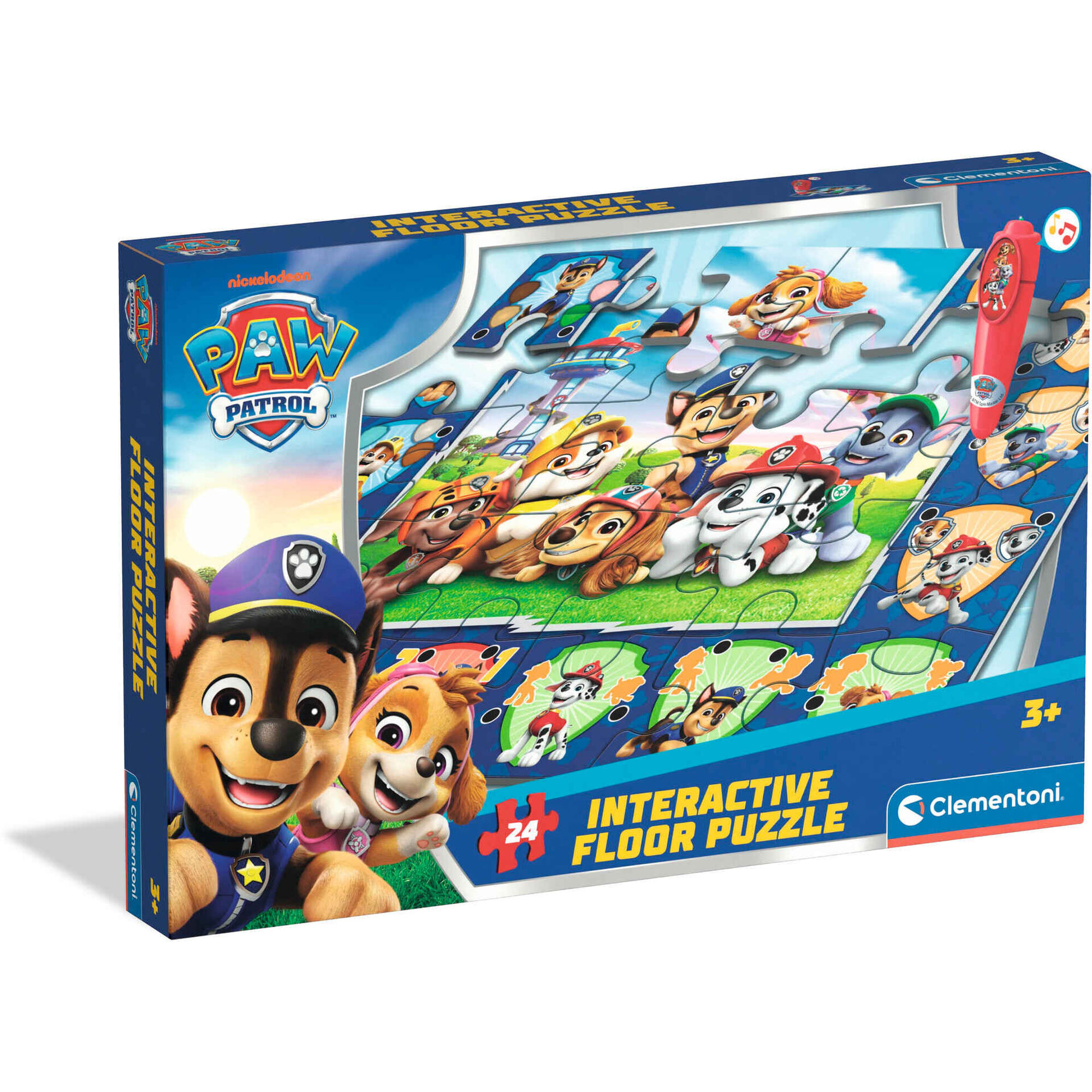 Tapete Puzzle 24 Peças + Jogo Interativo Patrulha Pata