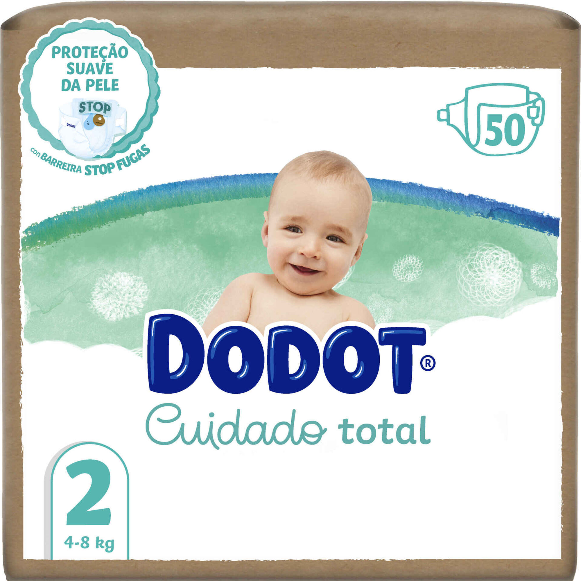 Fraldas Cuidado Total Carry 4-8kg T2