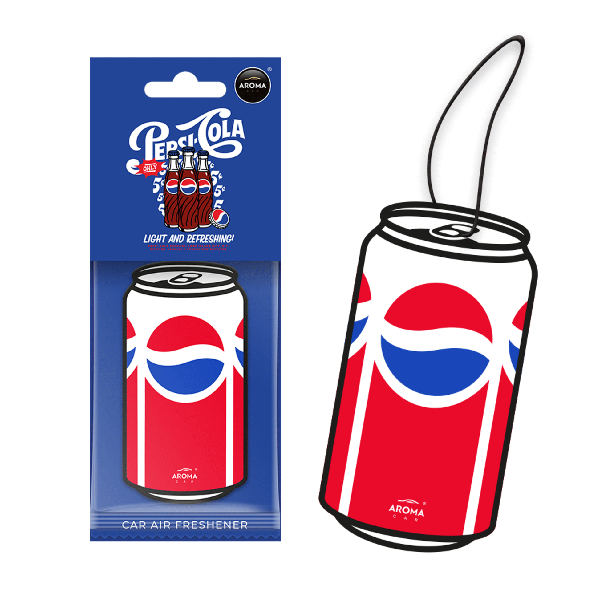 Ambientador Auto Pendurar Cartão Lata de Pepsi Clássica