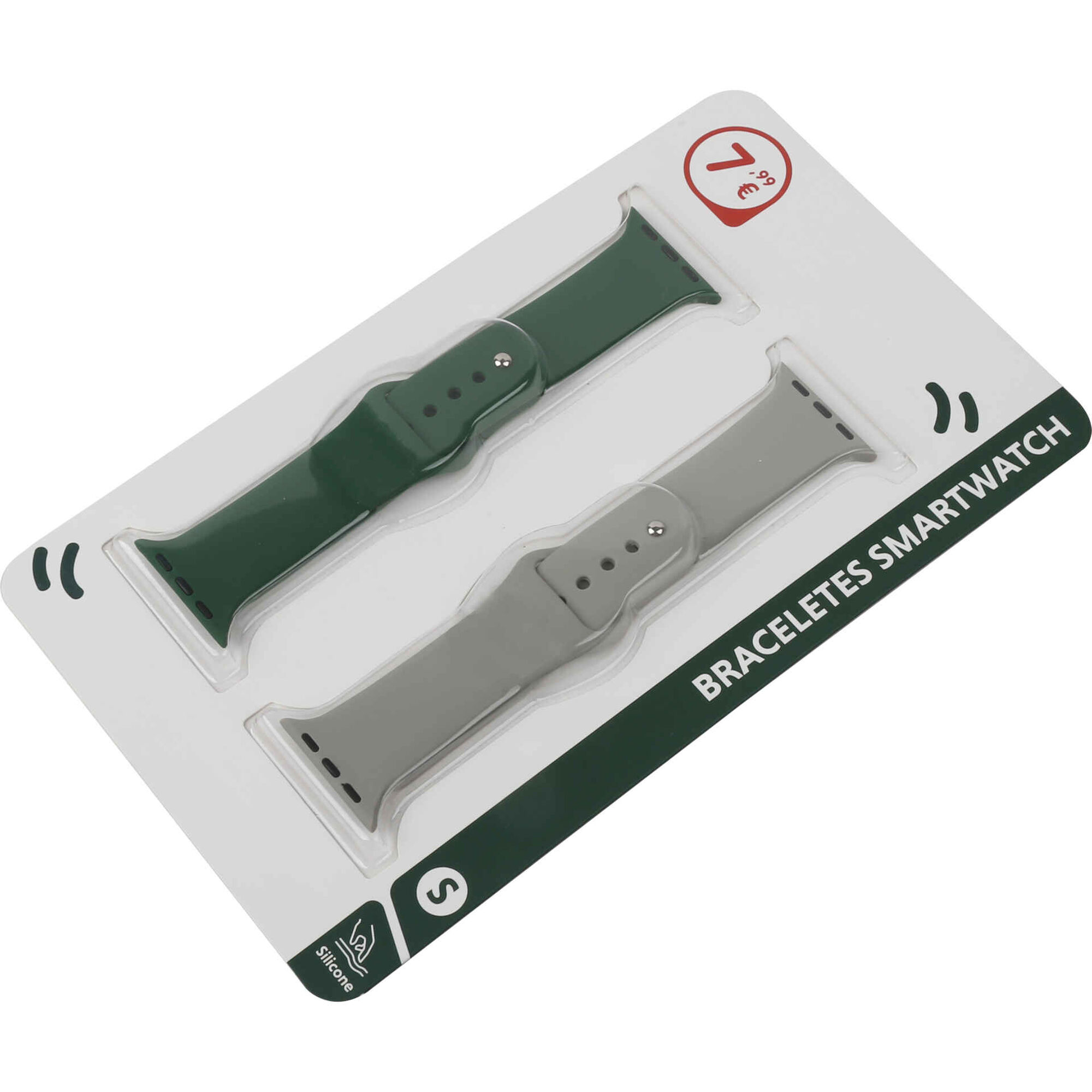 Conjunto 2 Pulseiras Smartwatch Cinza e Verde