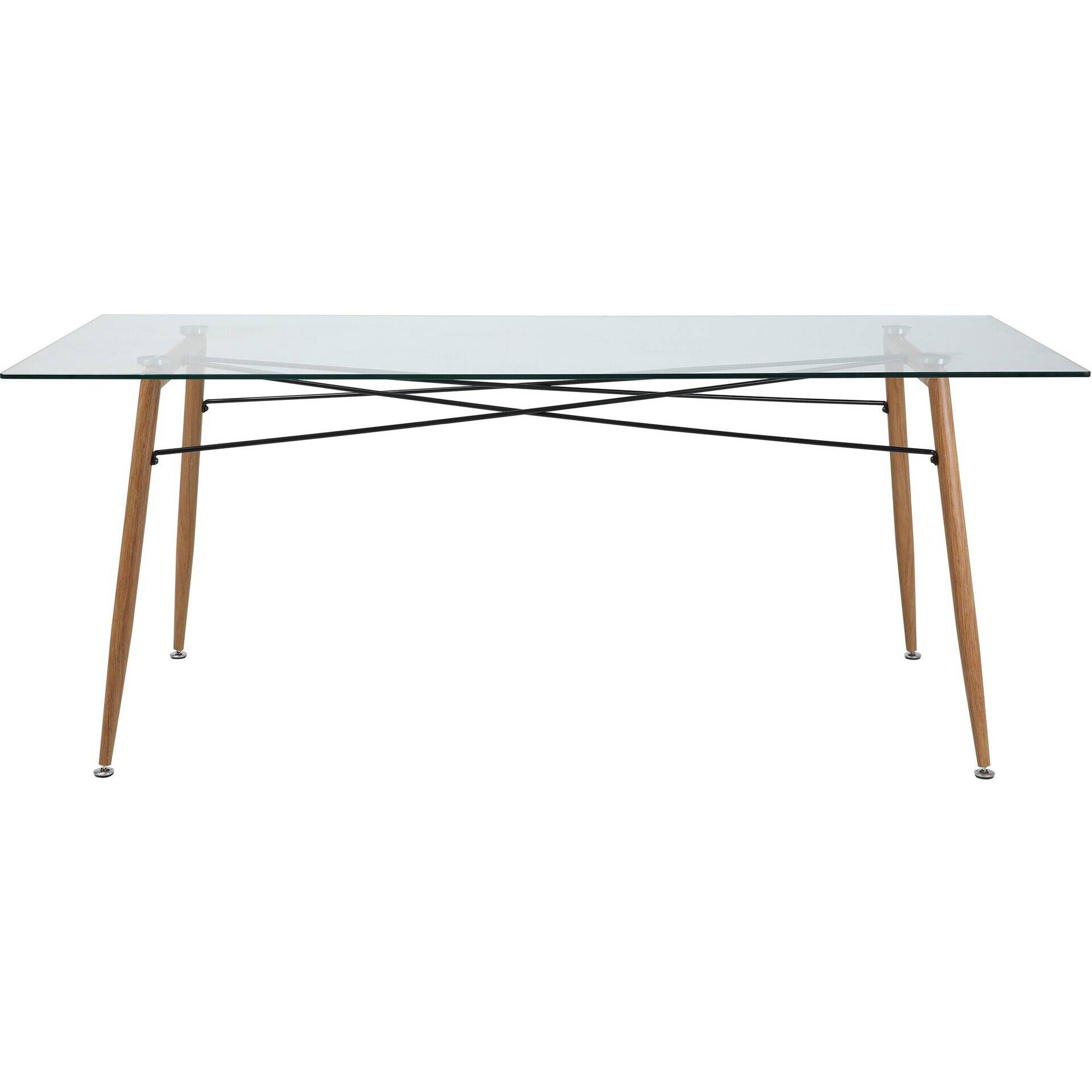 Mesa de Jantar com Tampo em Vidro Kasa