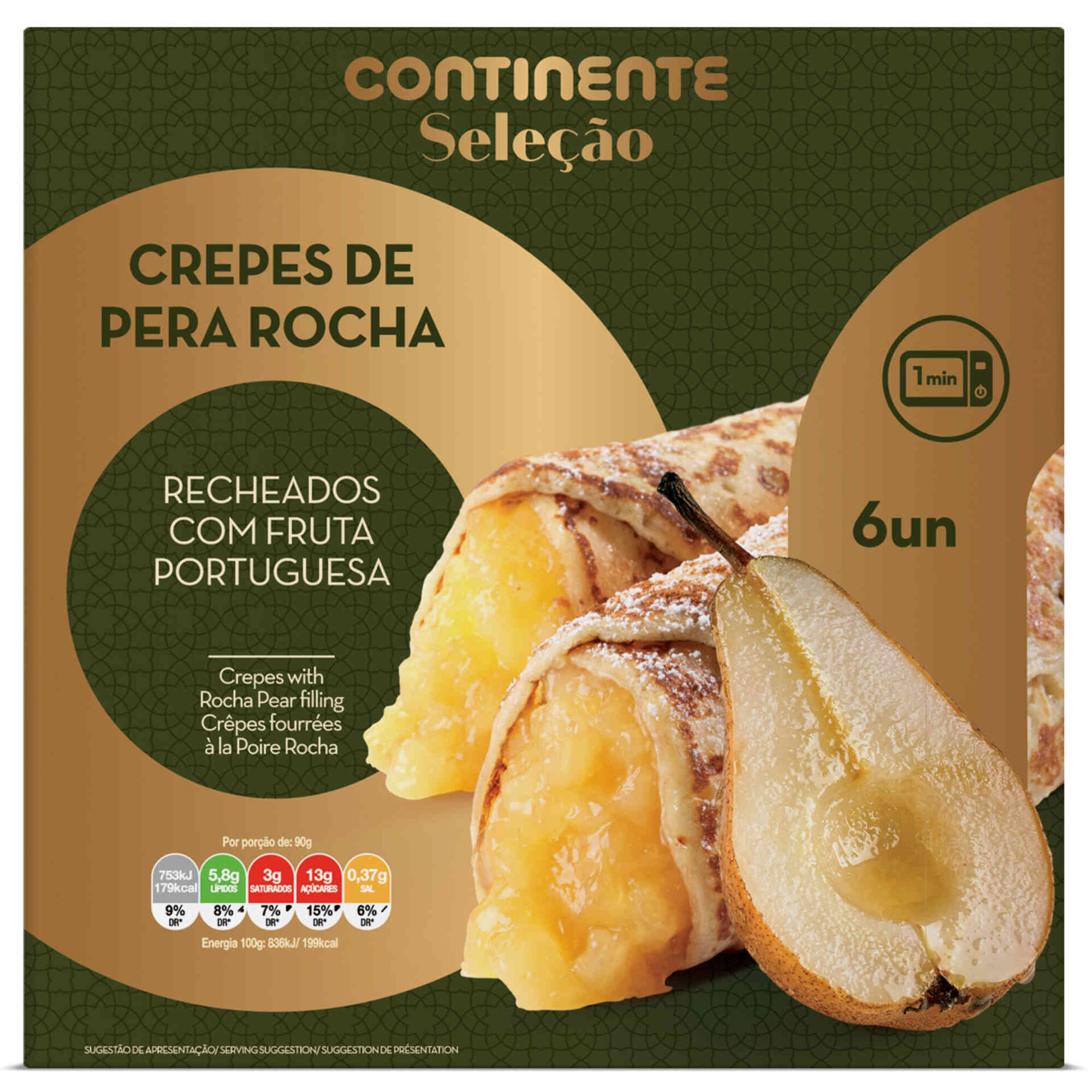 Crepes com Recheio de Pera Rocha Crepes com Recheio de Pera Rocha