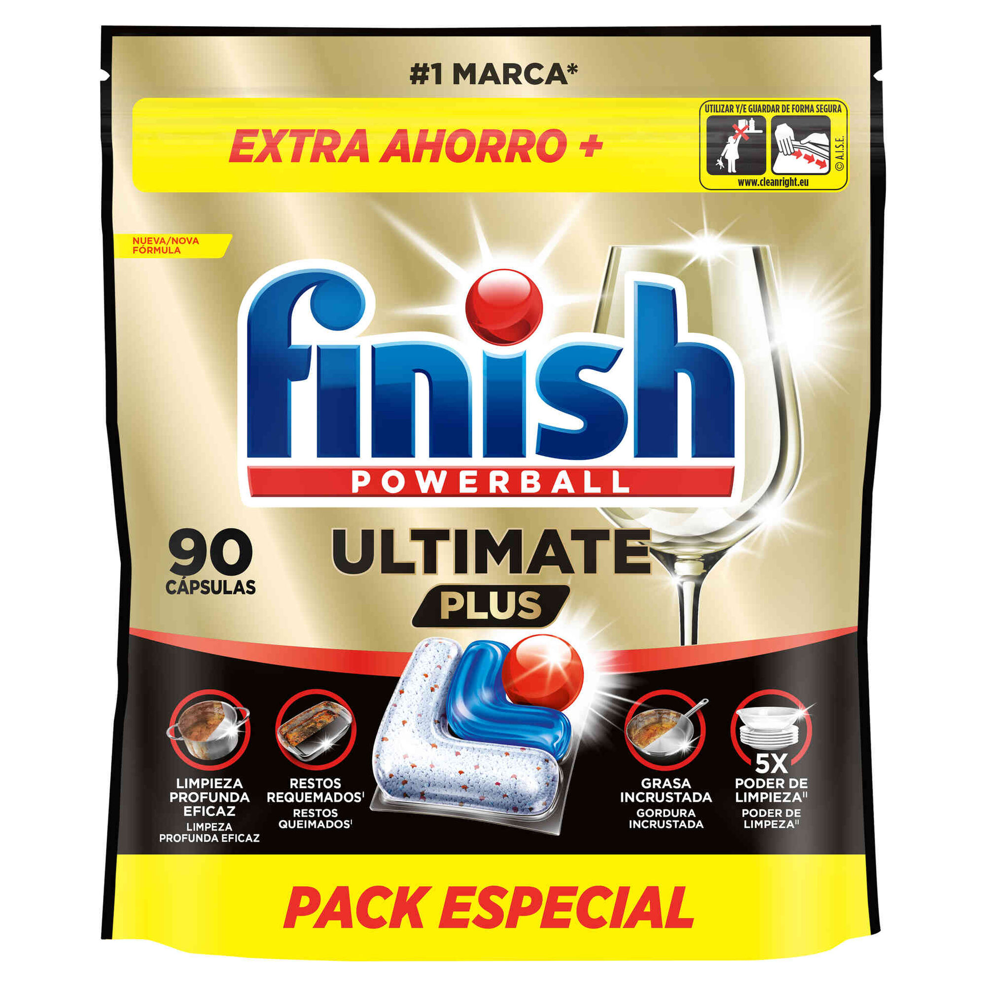 Detergente M&aacute;quina Loi&ccedil;a Pastilhas Ultra Plus Finish