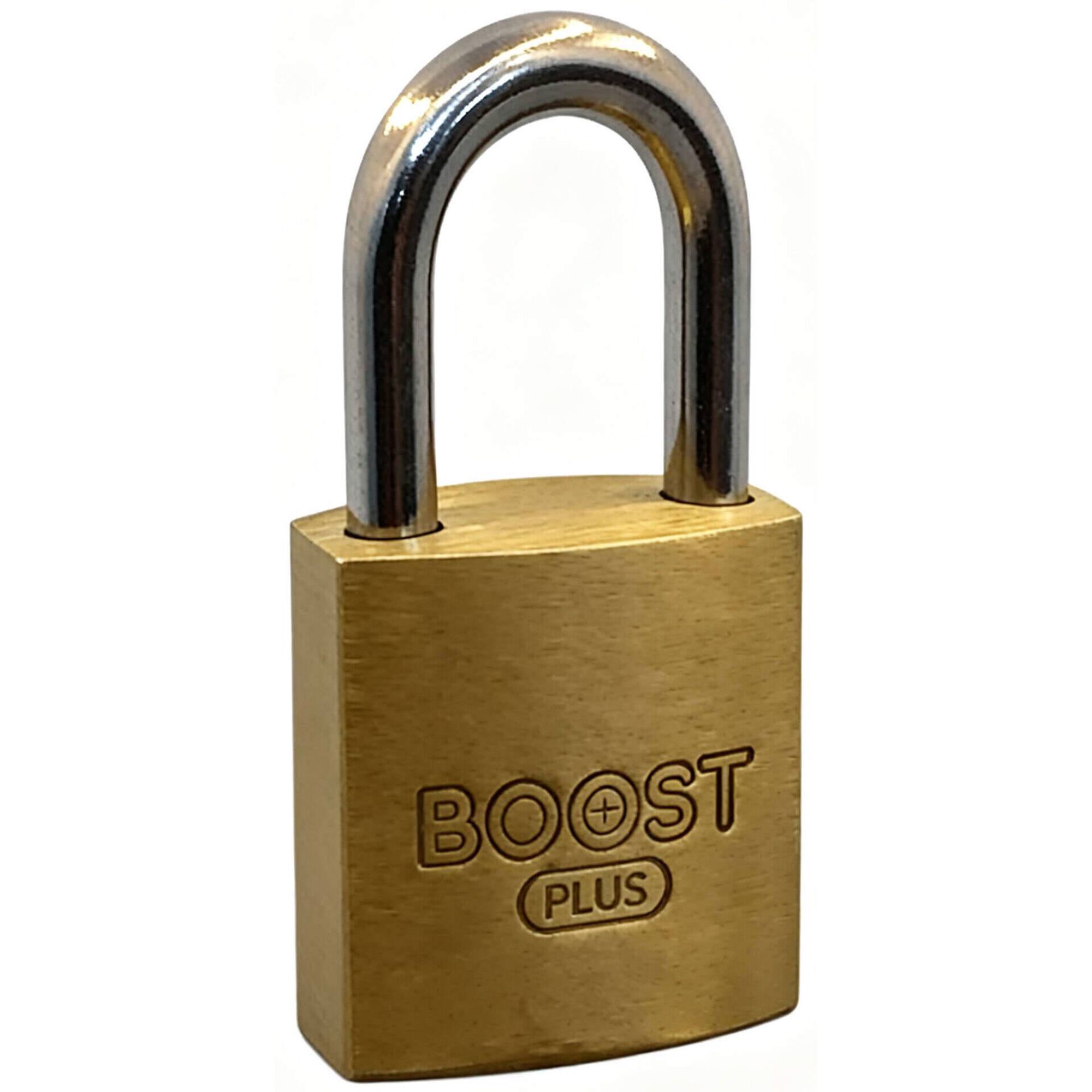 Cadeado Arco Curto com Chave Dourado Boost